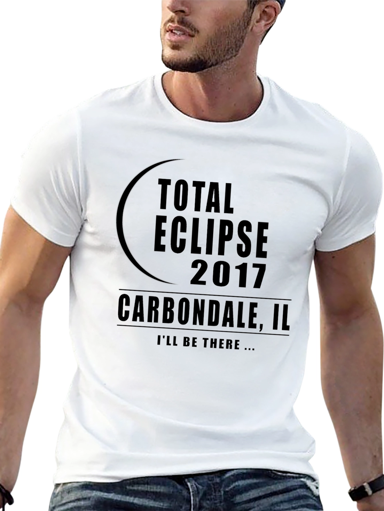 Black Total Eclipse 2017 Carbondale, IL T-Shirt view 13