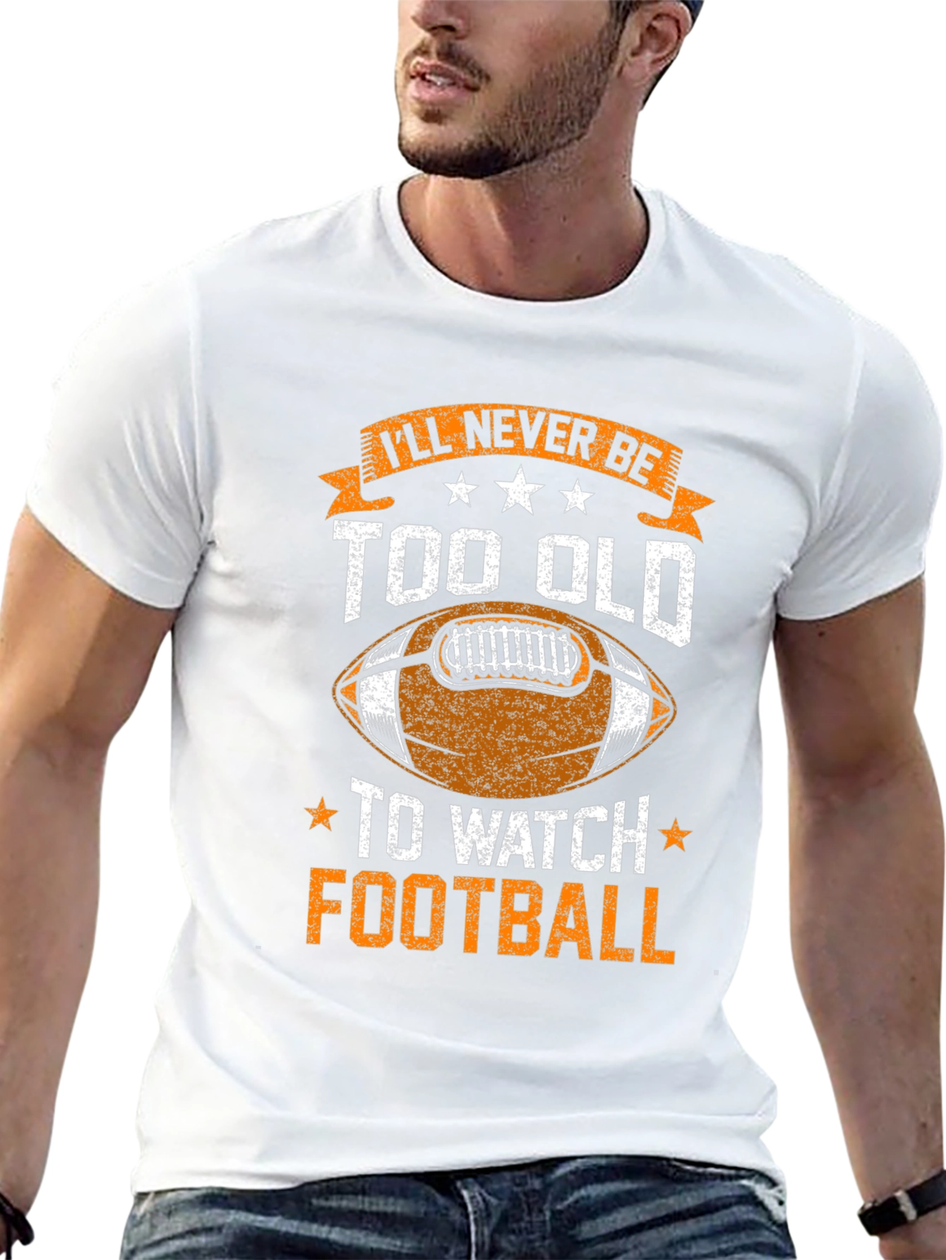 Black Football Fan T-Shirt - Never Too Old view 13