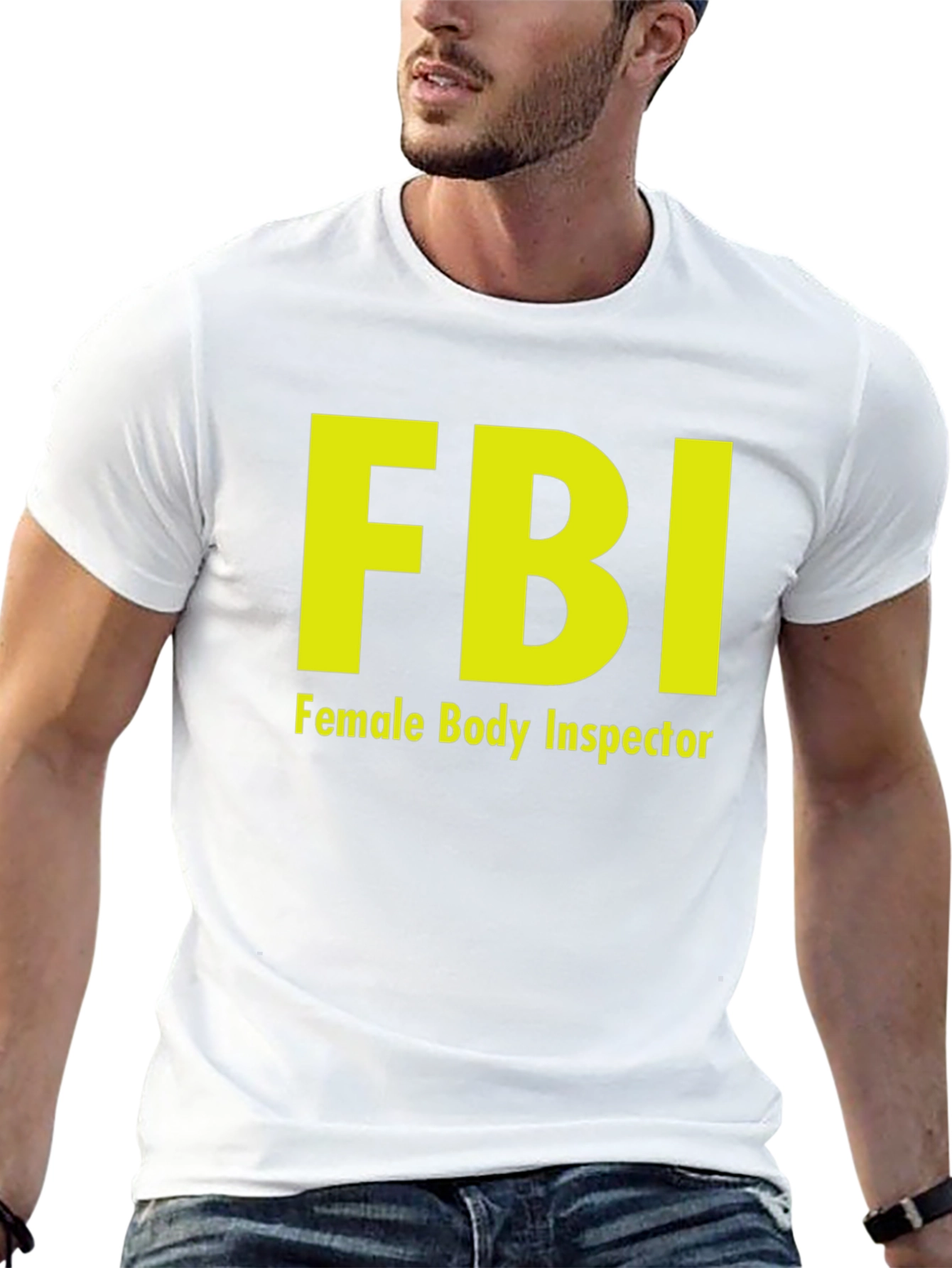 Black FBI Female Body Inspector Novelty T-Shirt view 13