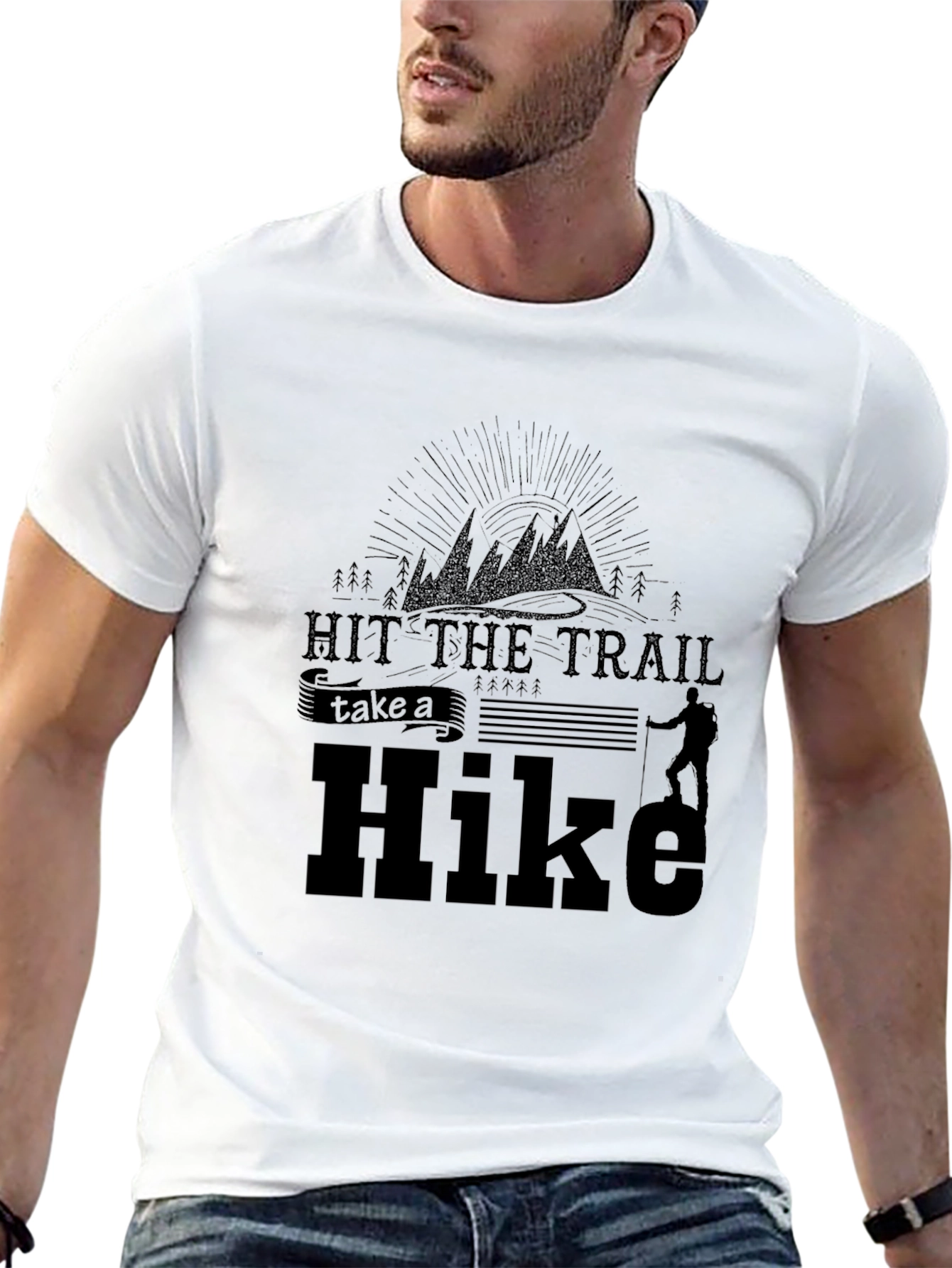 Black Hit the Trail Hike T-Shirt - Adventure Awaits view 13