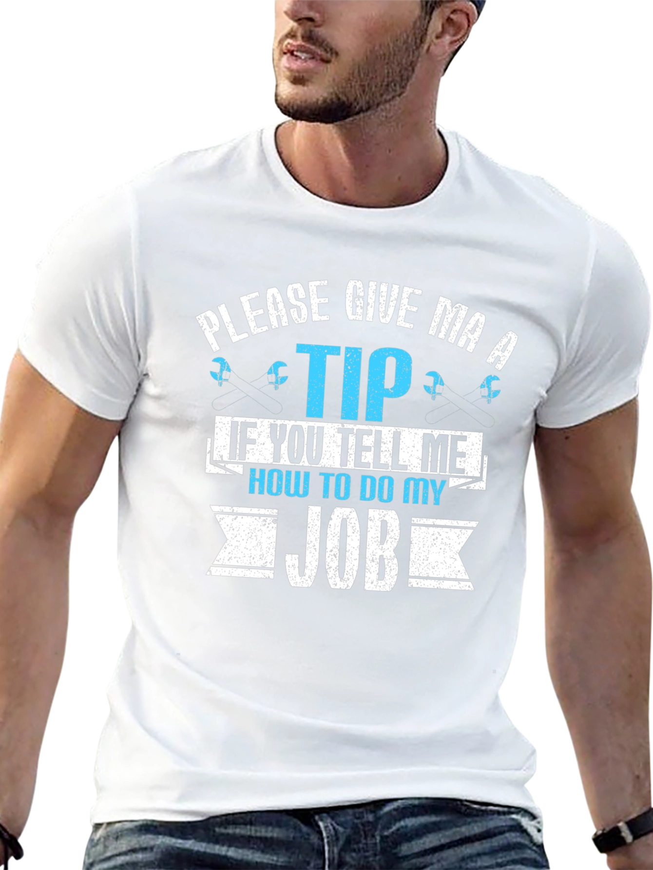 Black Humorous 'Tip' Graphic T-Shirt view 13