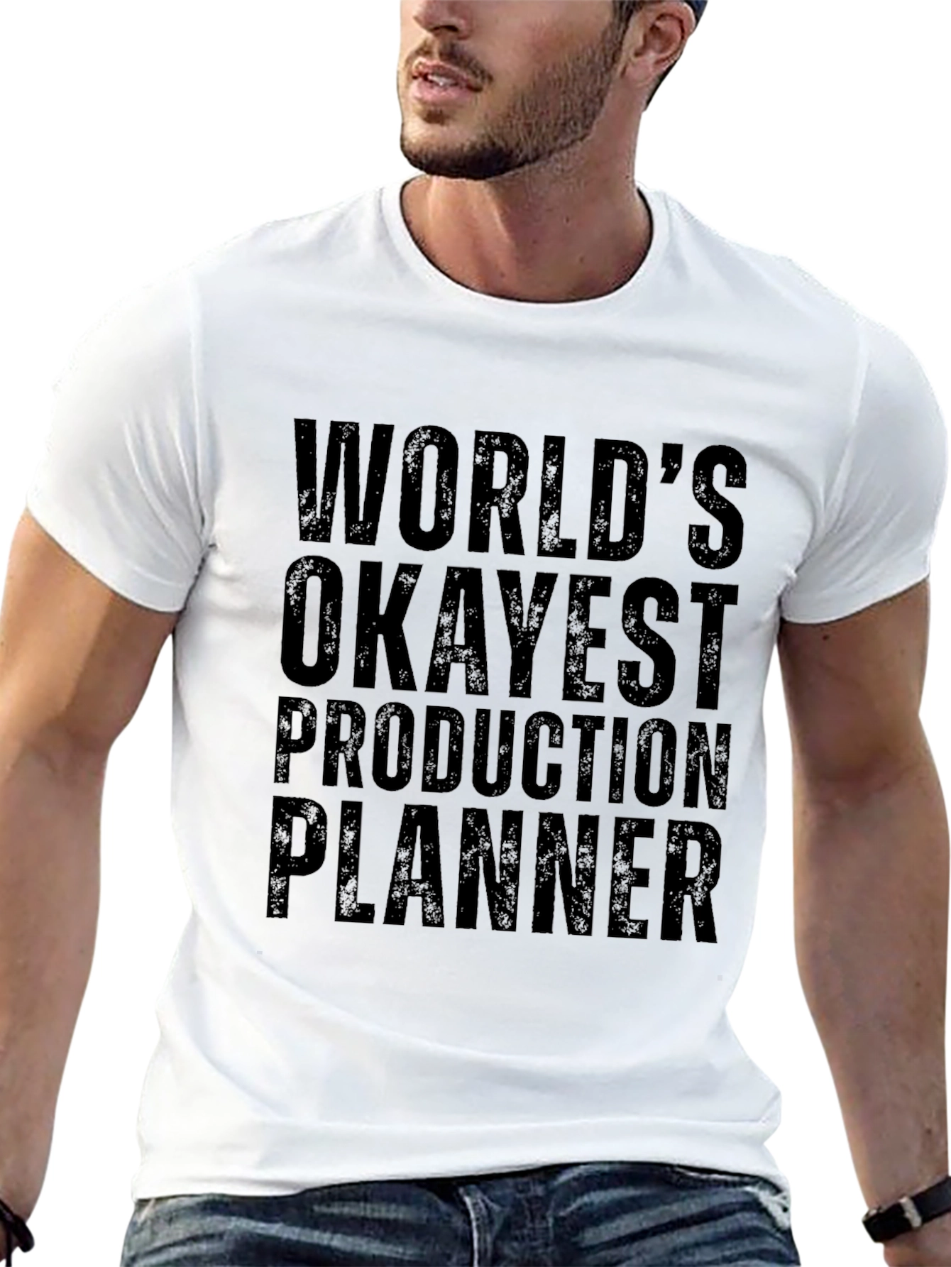 Black Okayest Production Planner Graphic T-Shirt view 13