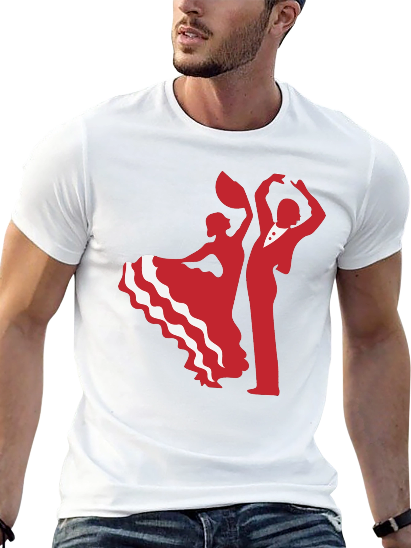 Black Dancing Duo Graphic Tee - Salsa T-Shirt view 13