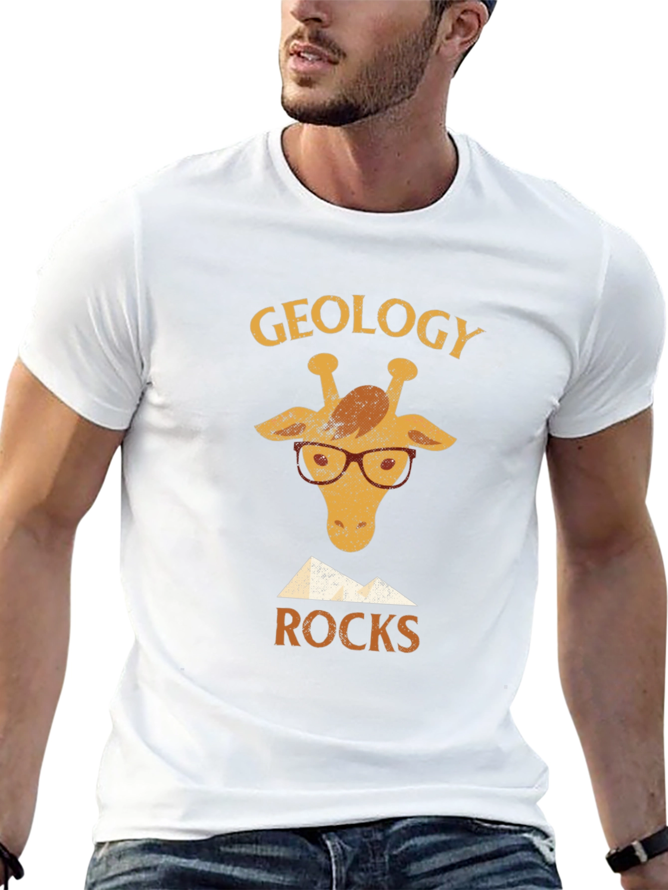 Black Geology Giraffe T-Shirt - Geology Rocks! view 13
