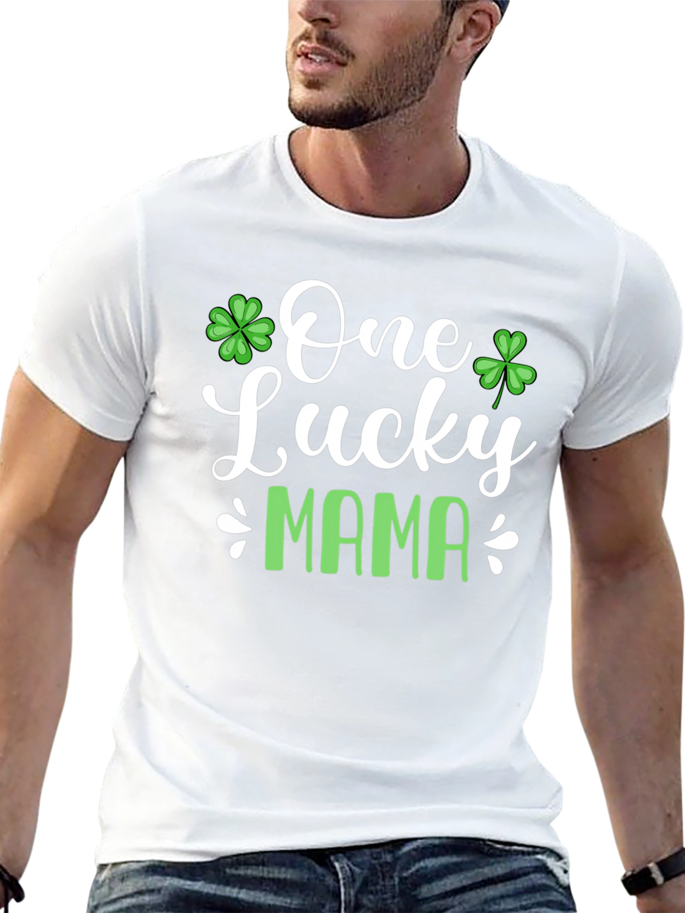 Black One Lucky Mama St. Patrick's Day T-Shirt view 13