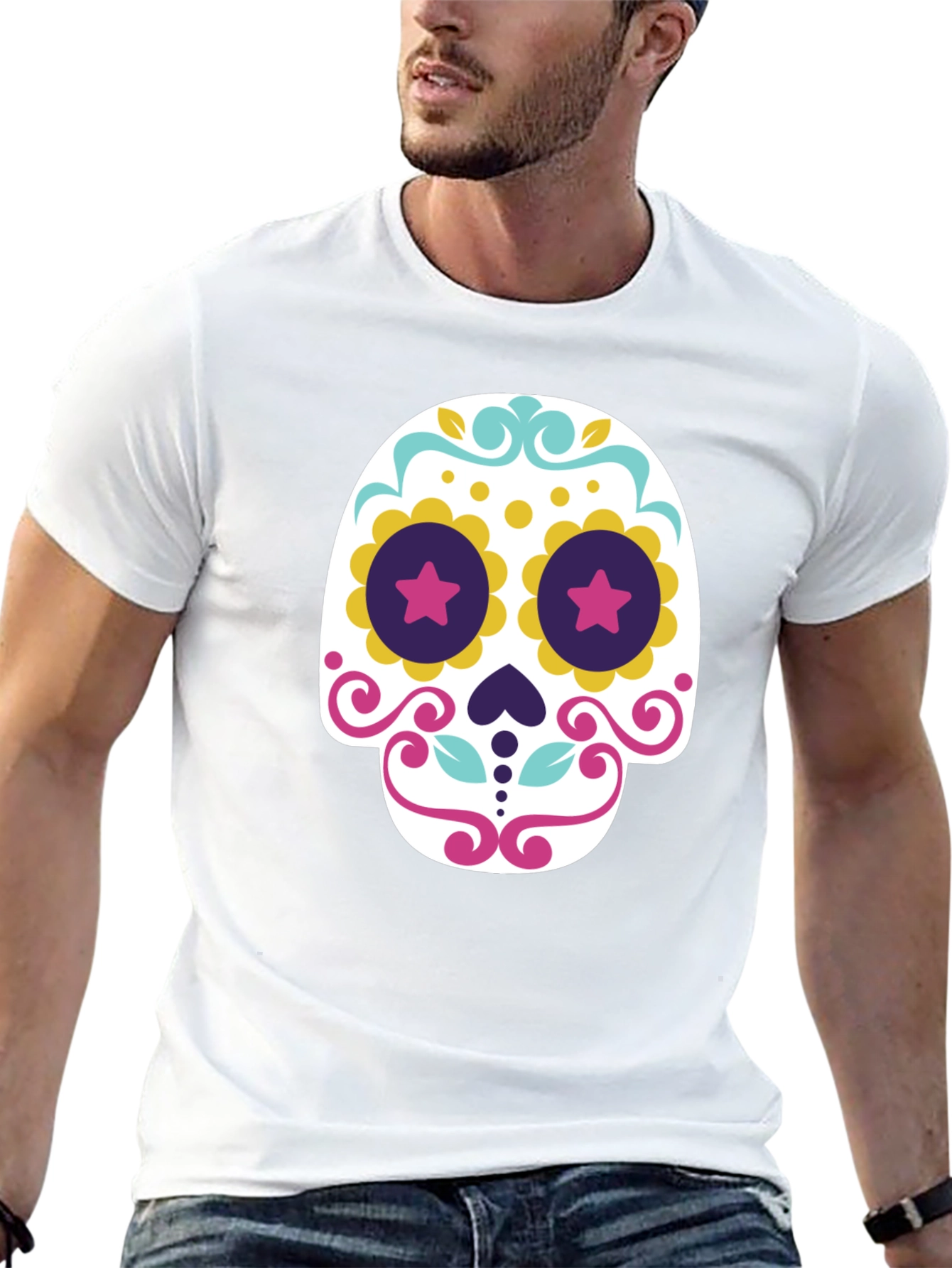 Day of the Dead Sugar Skull T-Shirt - Black - 13