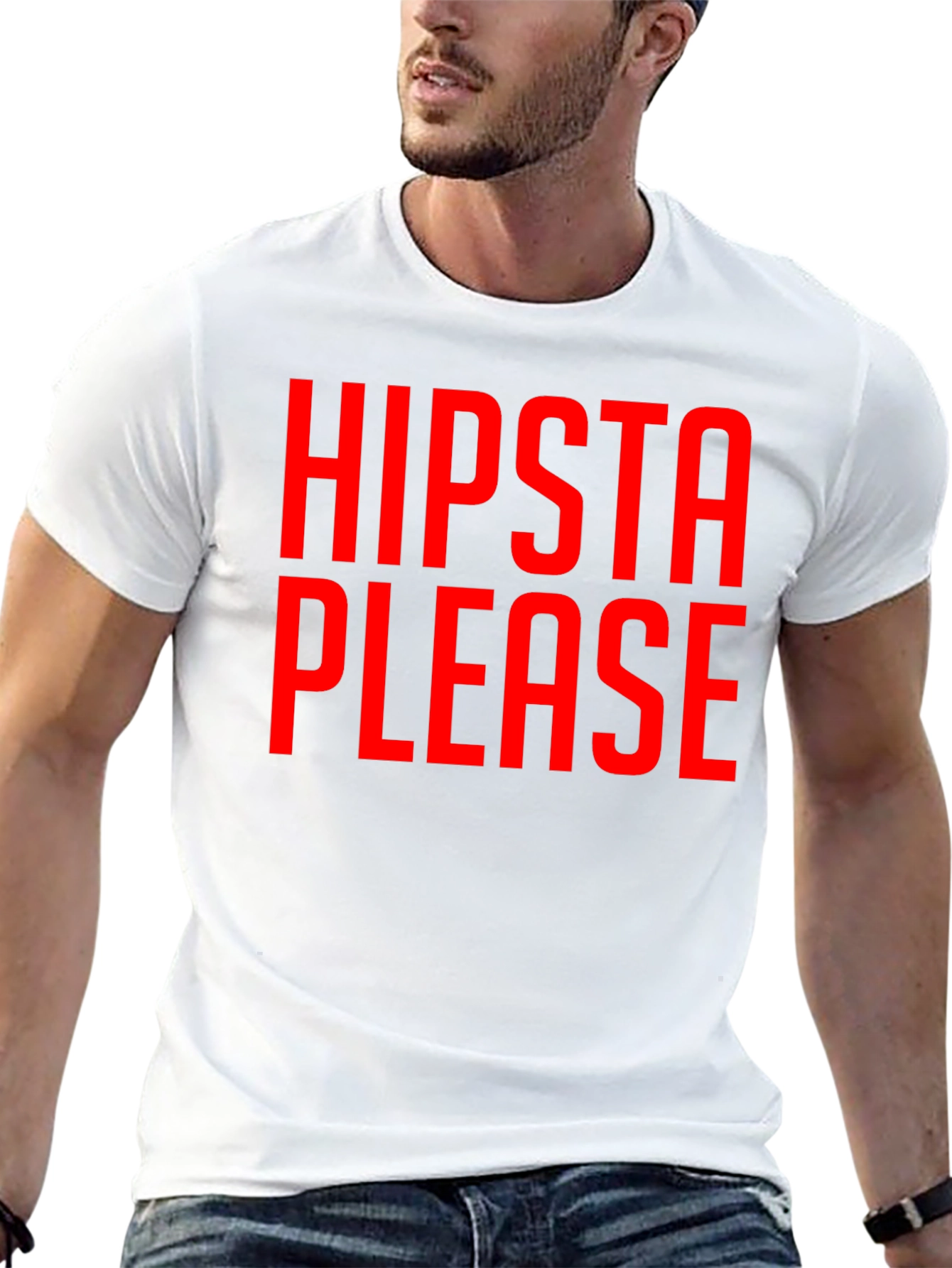 Black Hipsta Please Graphic Tee - Bold Statement T-Shirt view 13