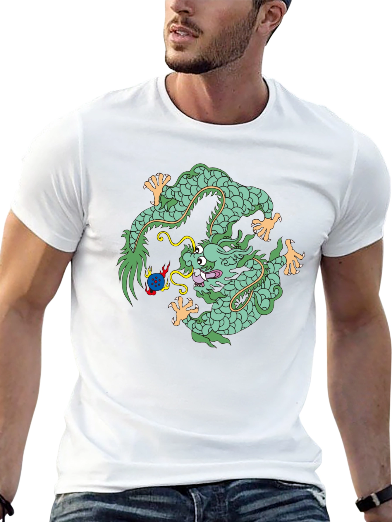 Black Dragon T-Shirt - Graphic Print Tee for Casual Wear view 13