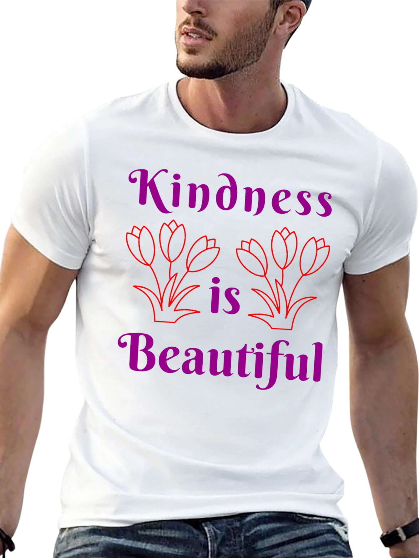 Black Kindness is Beautiful Graphic Tee view 13
