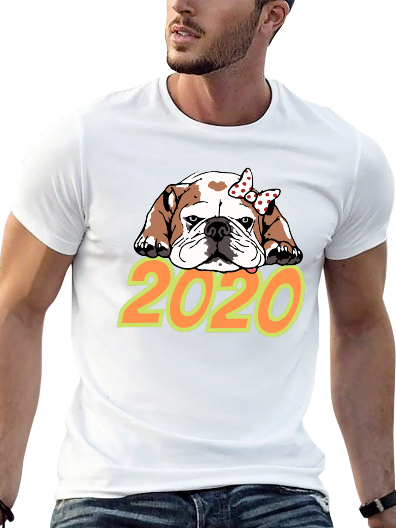 Black Bulldog 2020 Graphic T-Shirt view 13