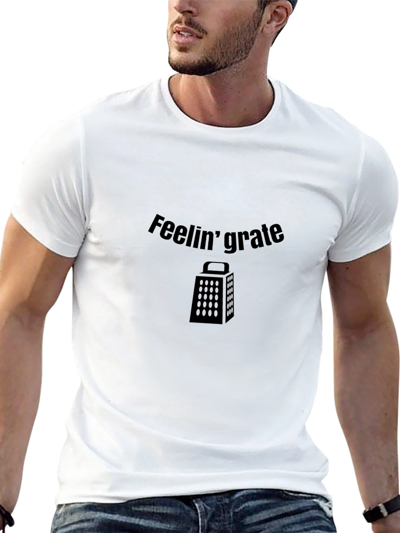 Black Feelin' Grate Funny Black T-Shirt view 13