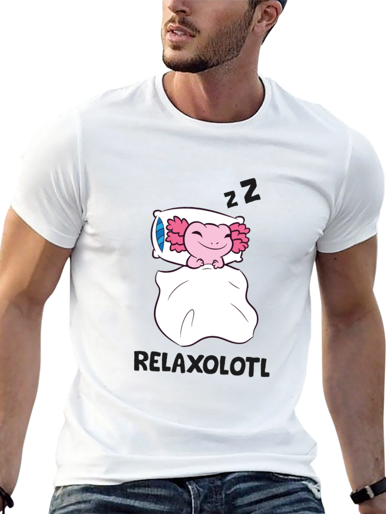 Relaxolotl T-Shirt: Sleepy Axolotl Design - 13