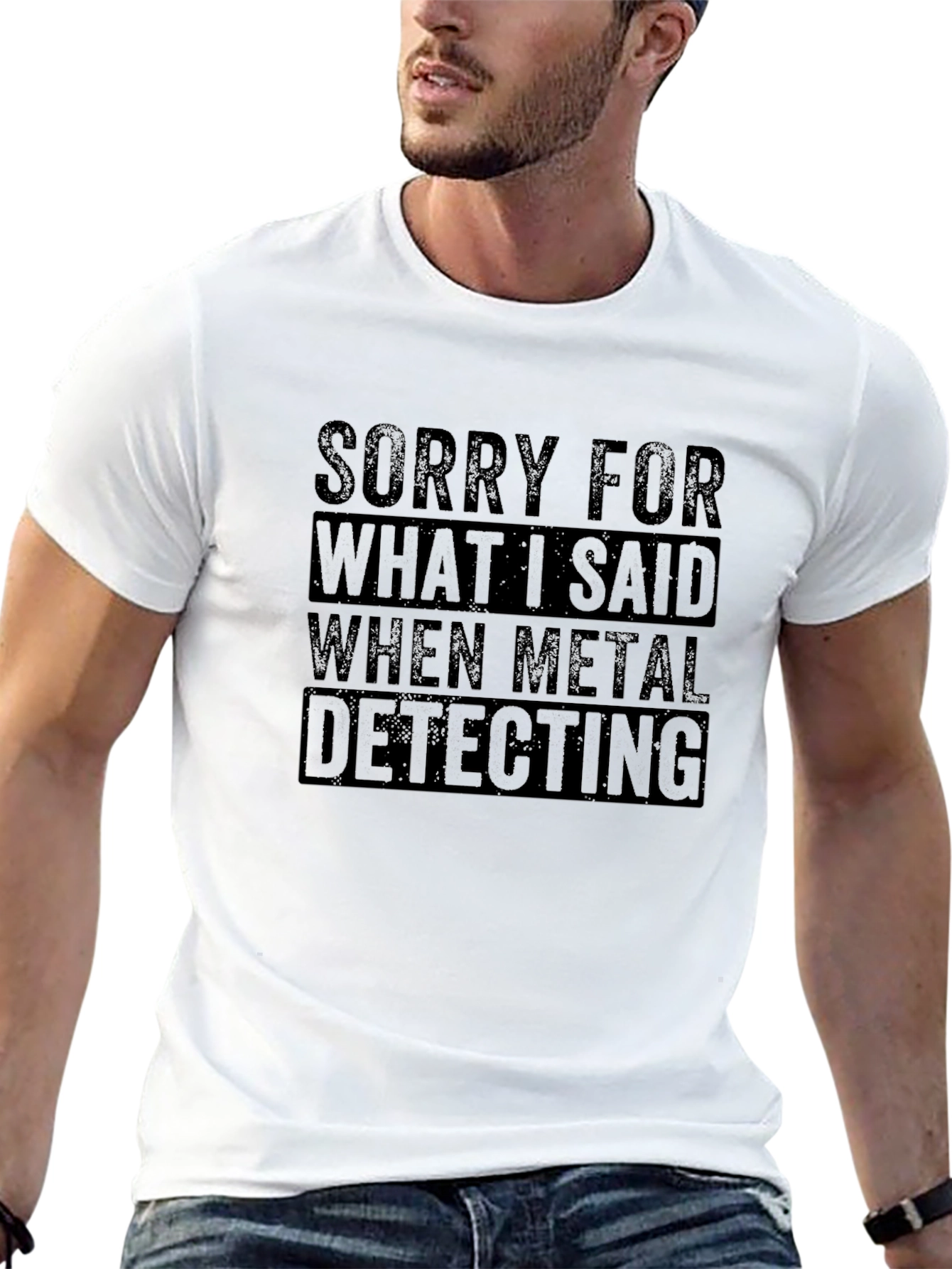 Black Funny Metal Detecting T-Shirt for Hobbyists view 13