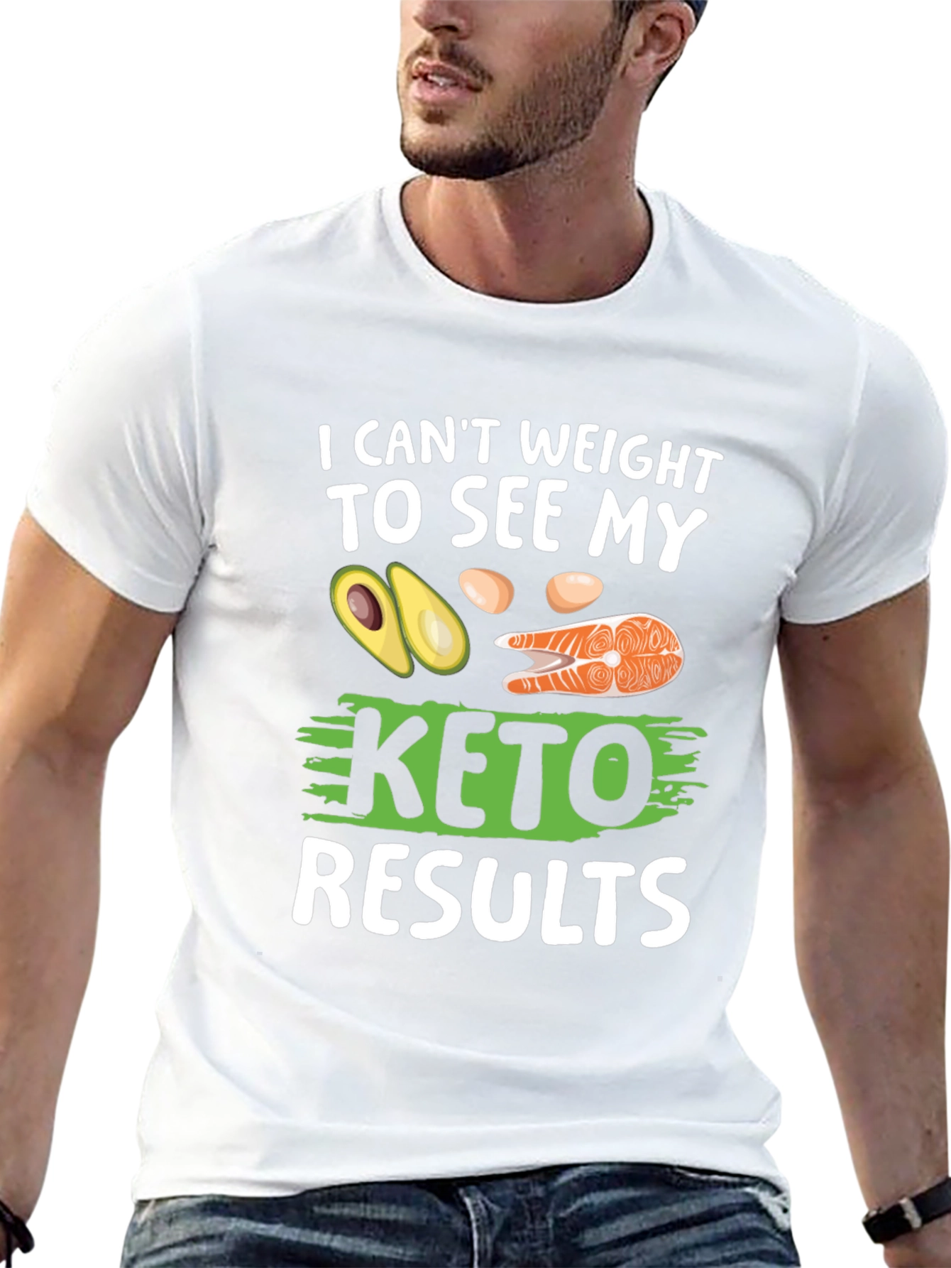 Black Keto Results T-Shirt - Funny Diet Tee view 13
