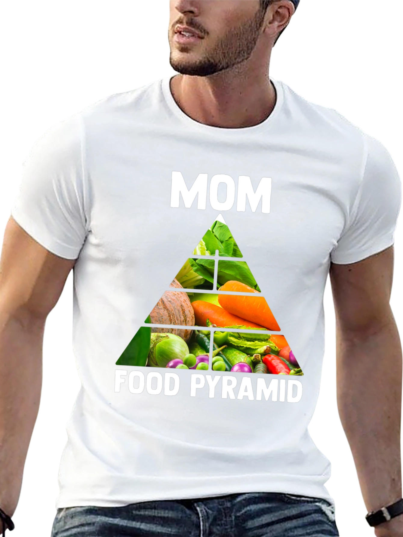Mom's Food Pyramid T-Shirt - Healthy Eating Tee - 13