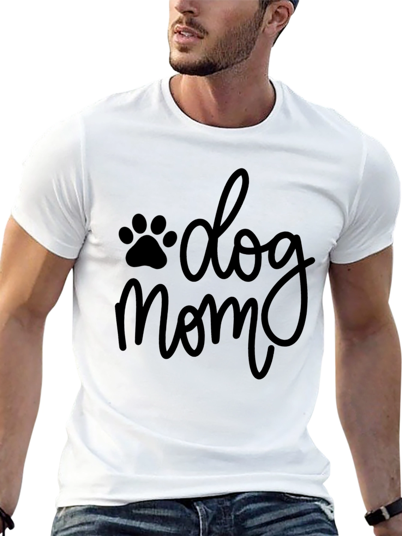 Black Dog Mom Black T-Shirt view 13