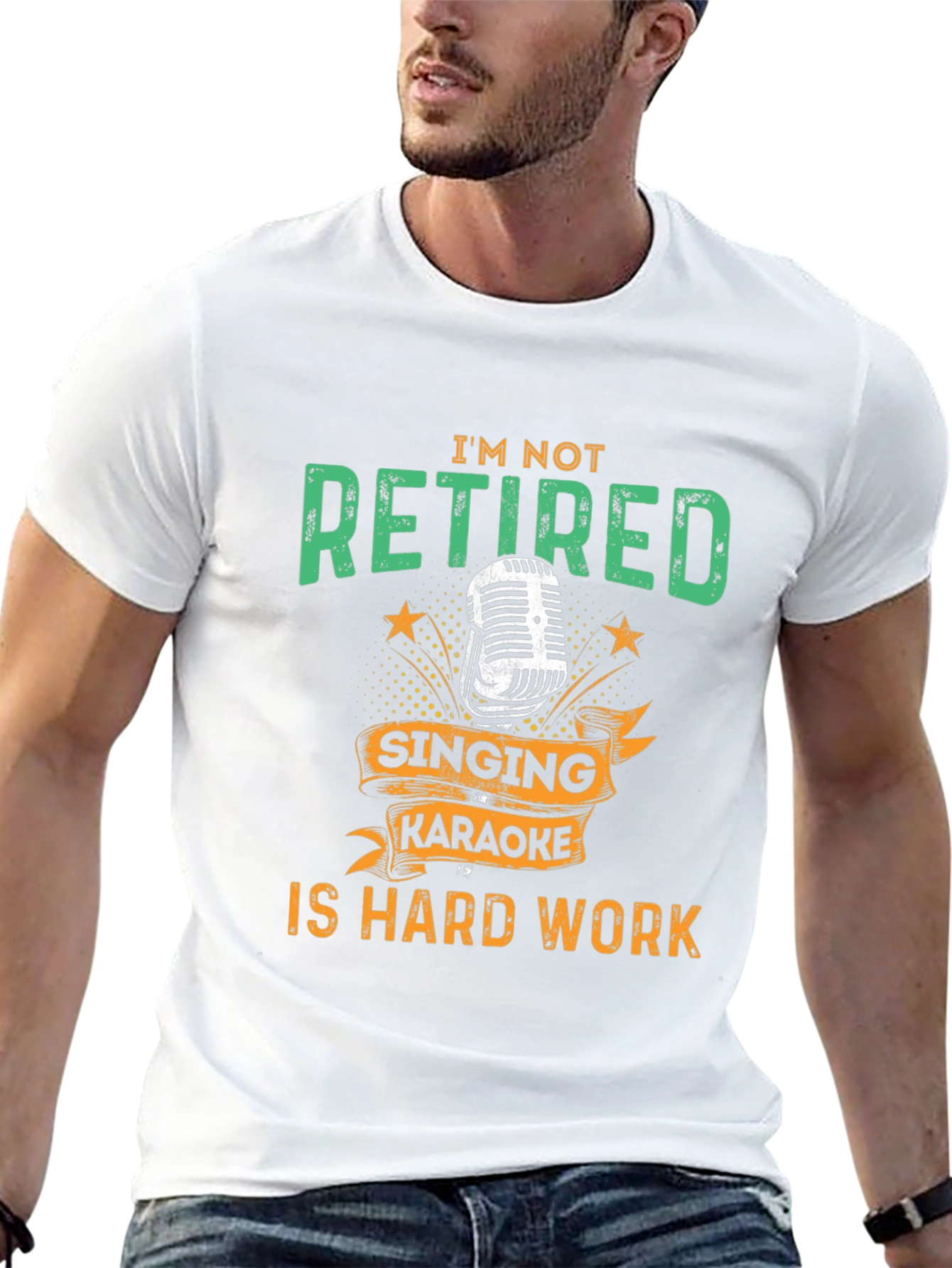 Black Funny Retirement Karaoke T-Shirt view 13