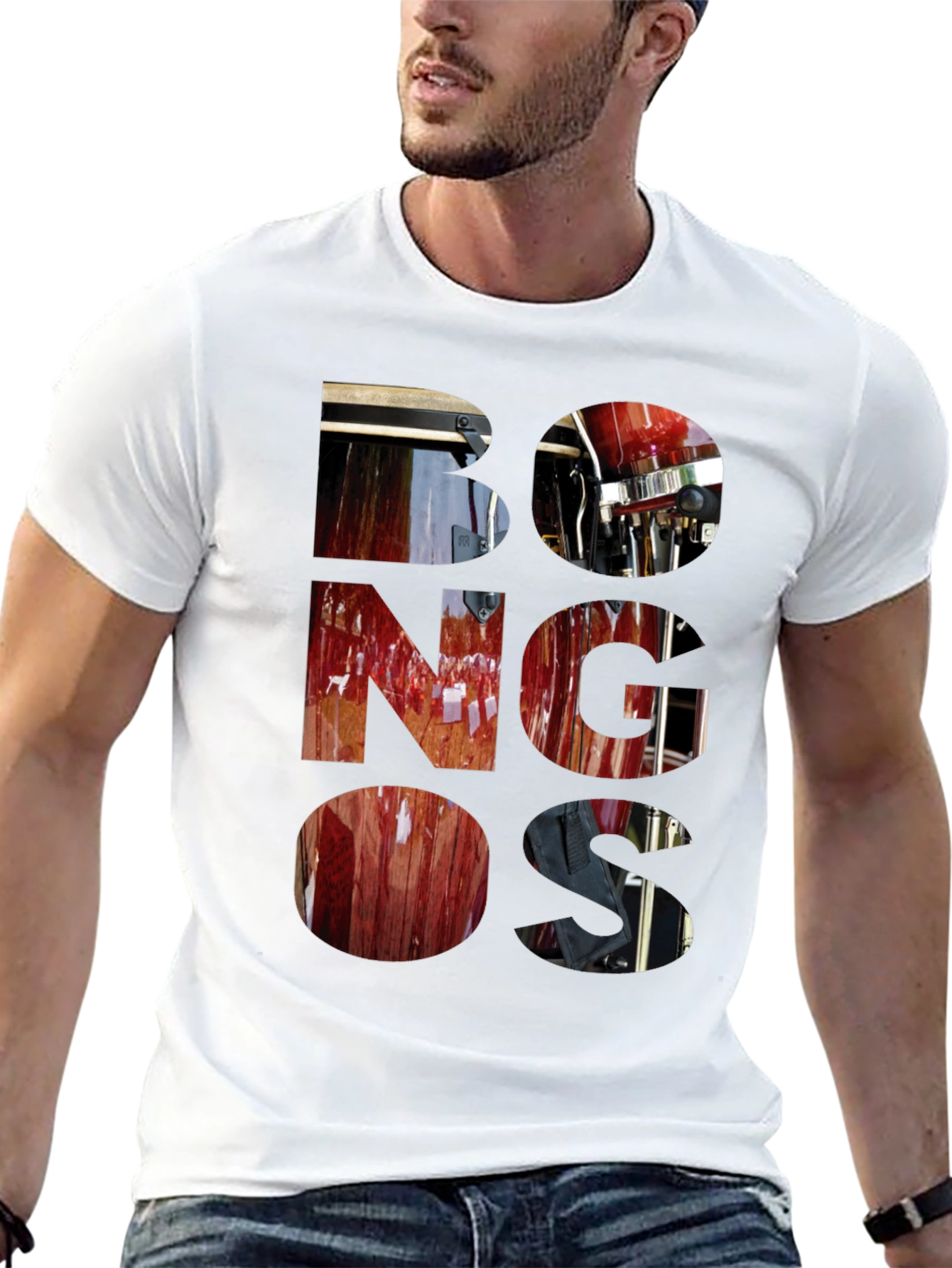 Black Bongos Graphic T-Shirt - Stylish Music Lover Tee view 13