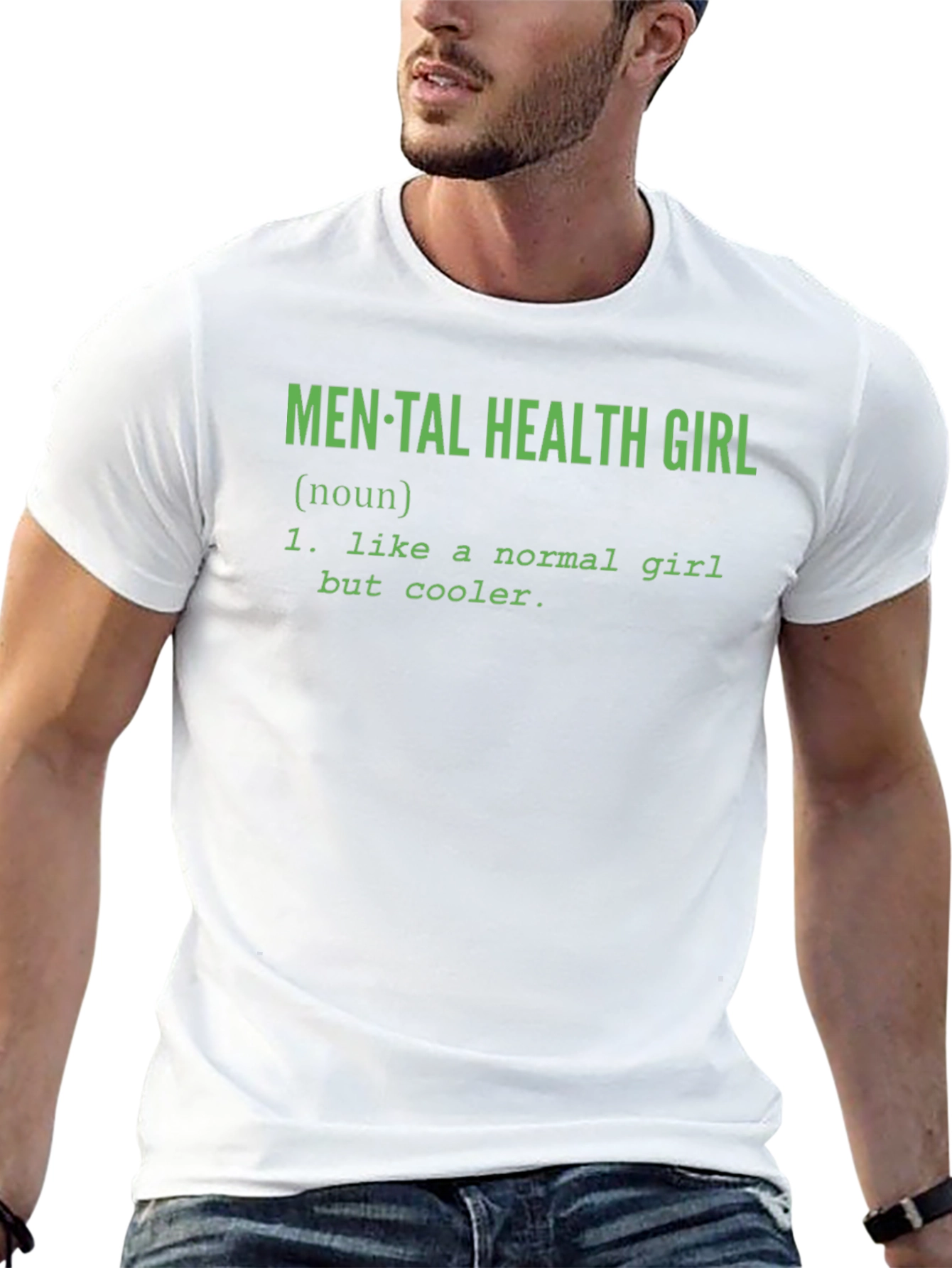 Black Mental Health Girl T-Shirt - Cool Definition view 13