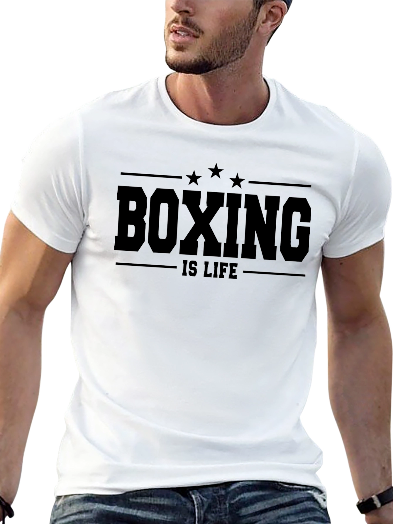 Black Boxing Is Life Black Graphic T-Shirt view 13