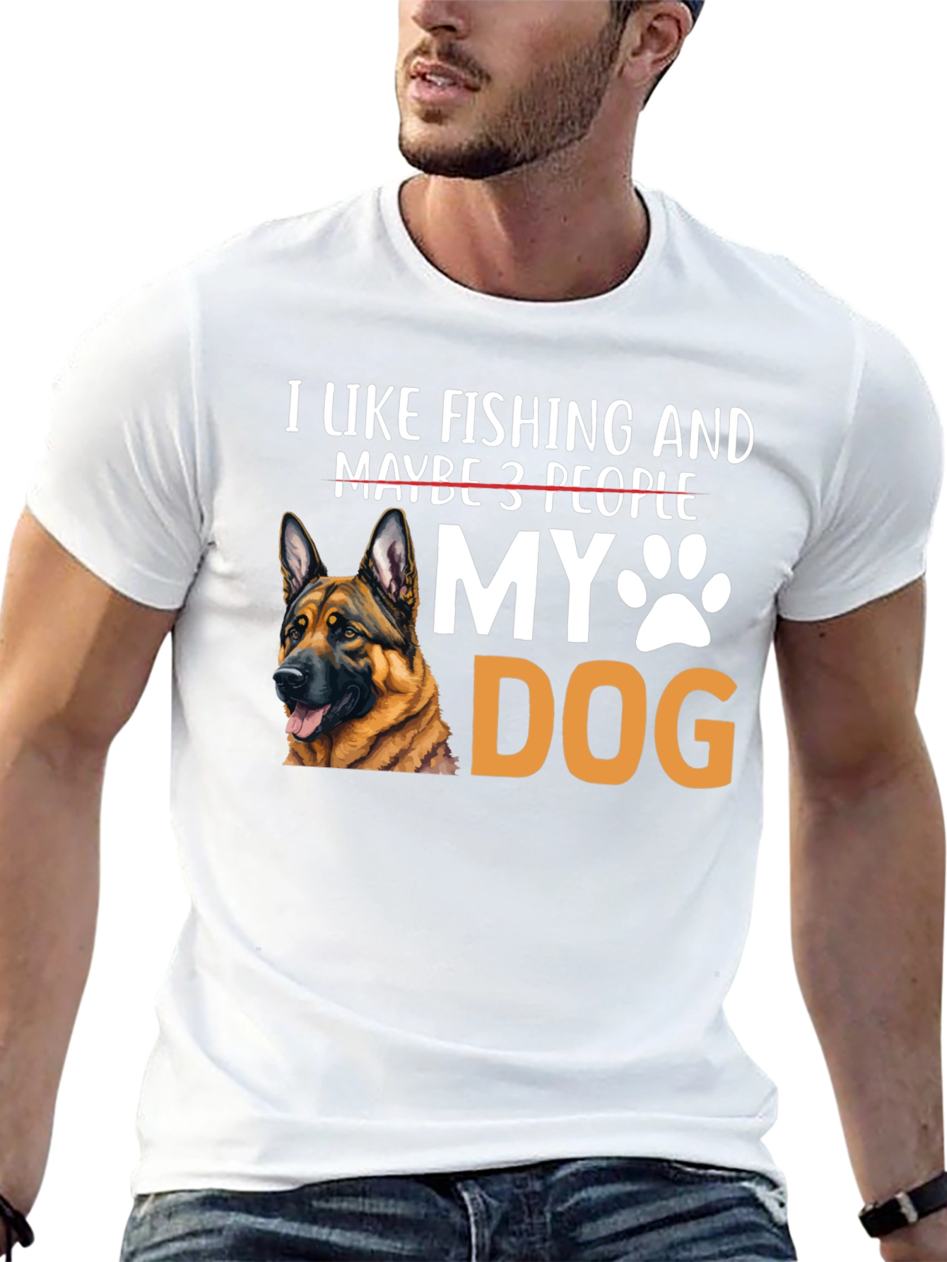 Black I Like Fishing & My Dog T-Shirt view 13