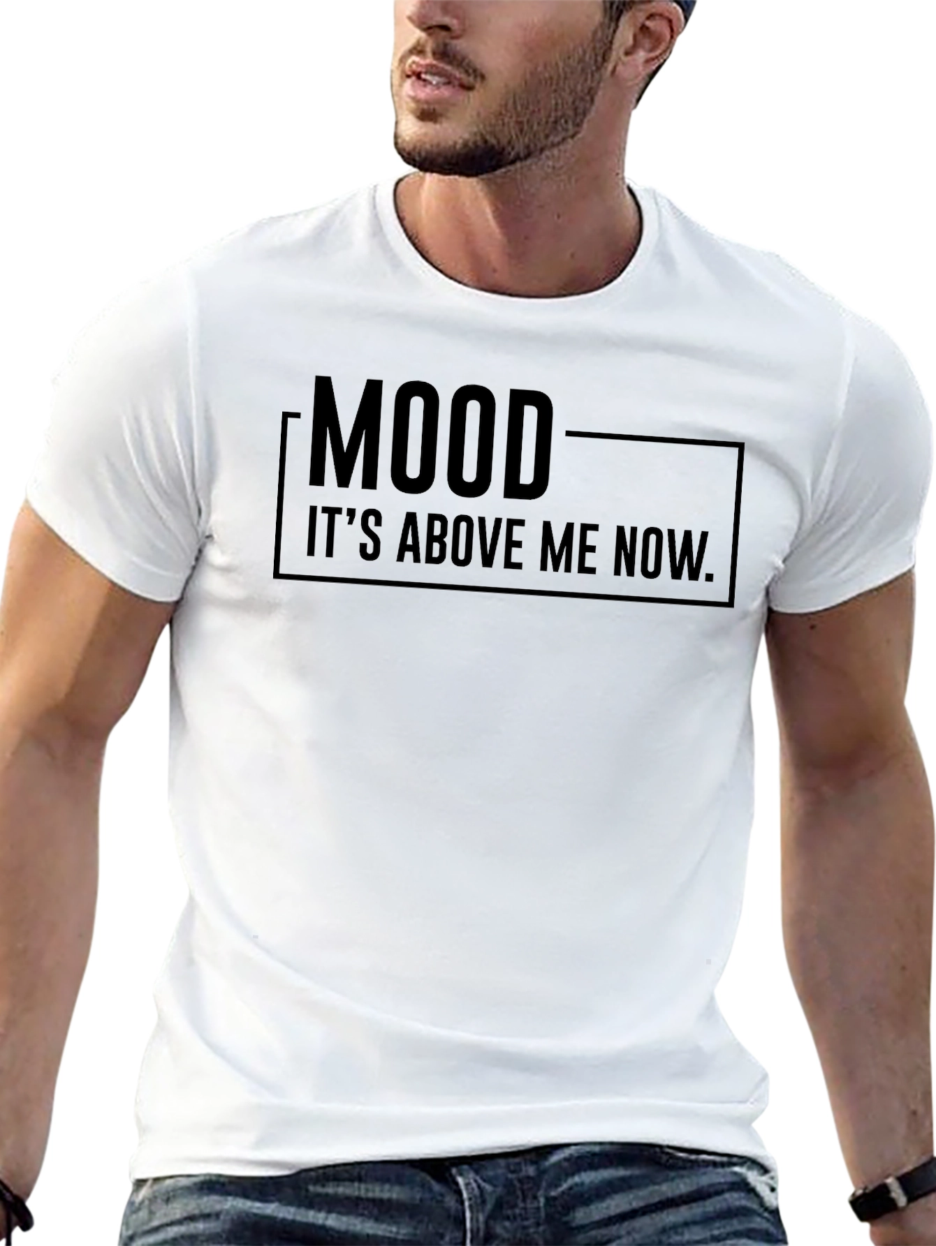 Black Mood T-Shirt - "It's Above Me Now" Funny Tee view 13