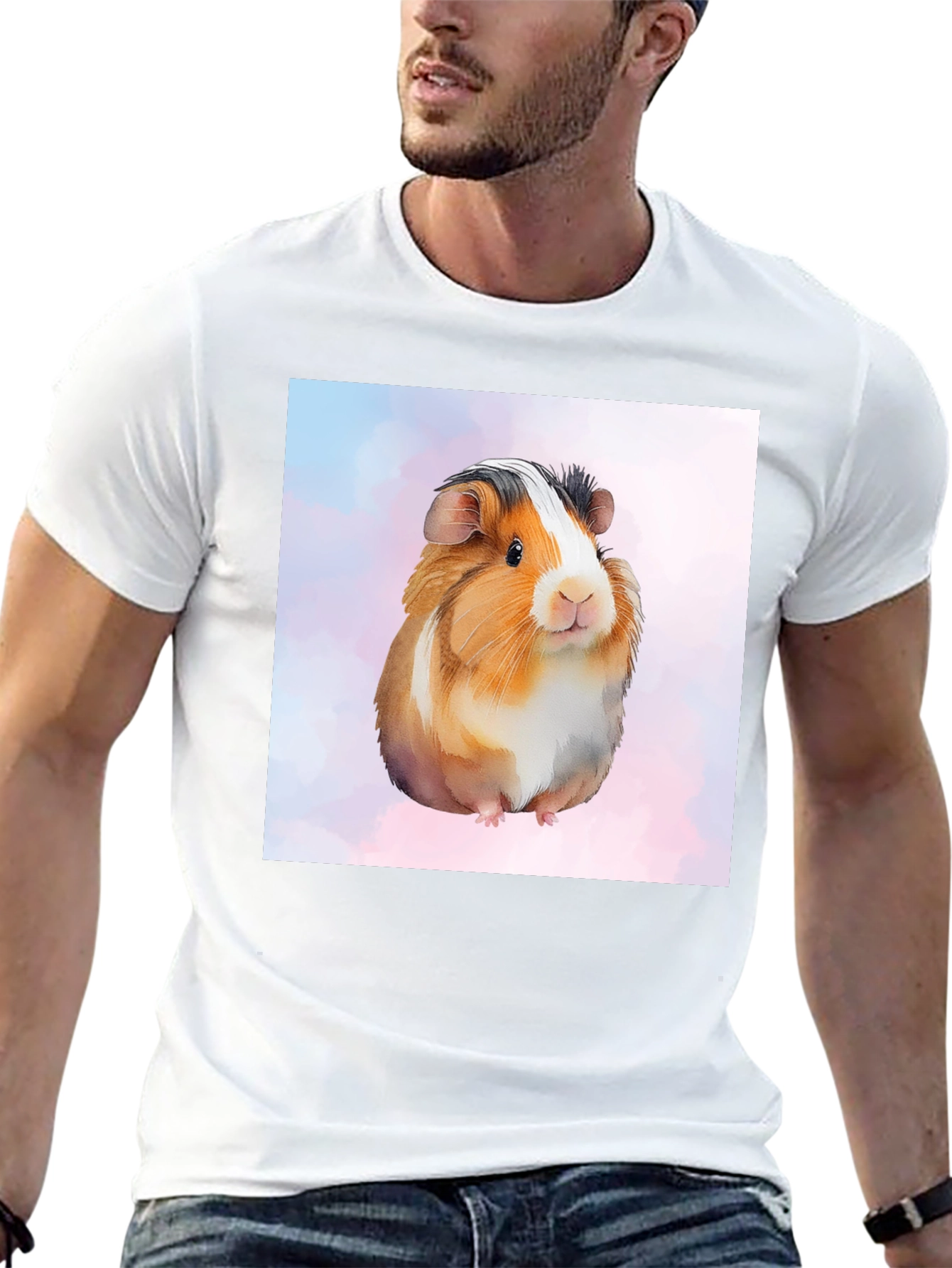 Black Guinea Pig Graphic Tee - Cute Pet Lover's Shirt view 13