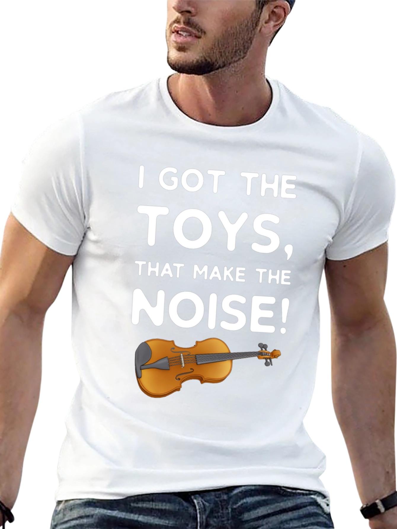 Black I Got The Toys Violin Black T-Shirt view 13