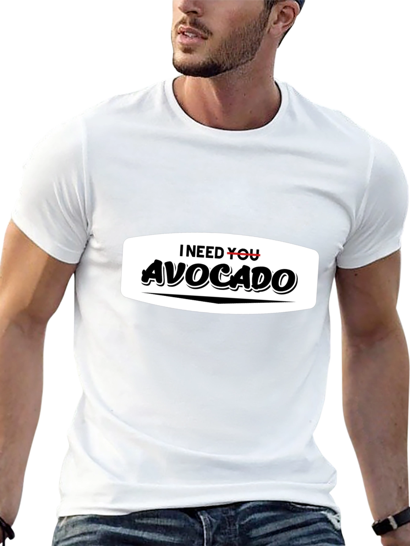 Black I Need You Avocado Funny Graphic T-Shirt view 13