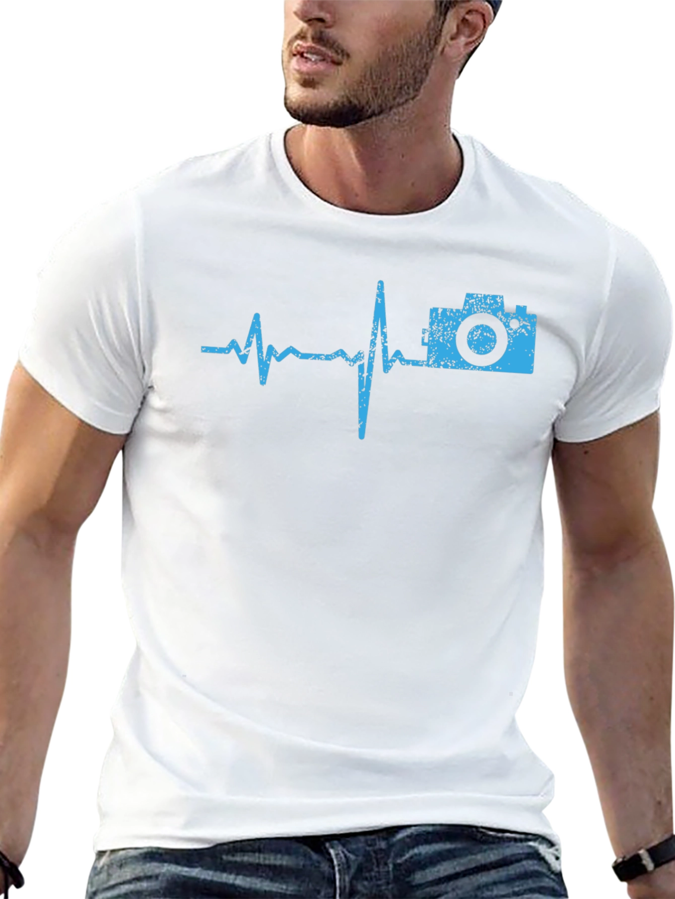 Camera Heartbeat Graphic Tee - Photographer's Essential - 13