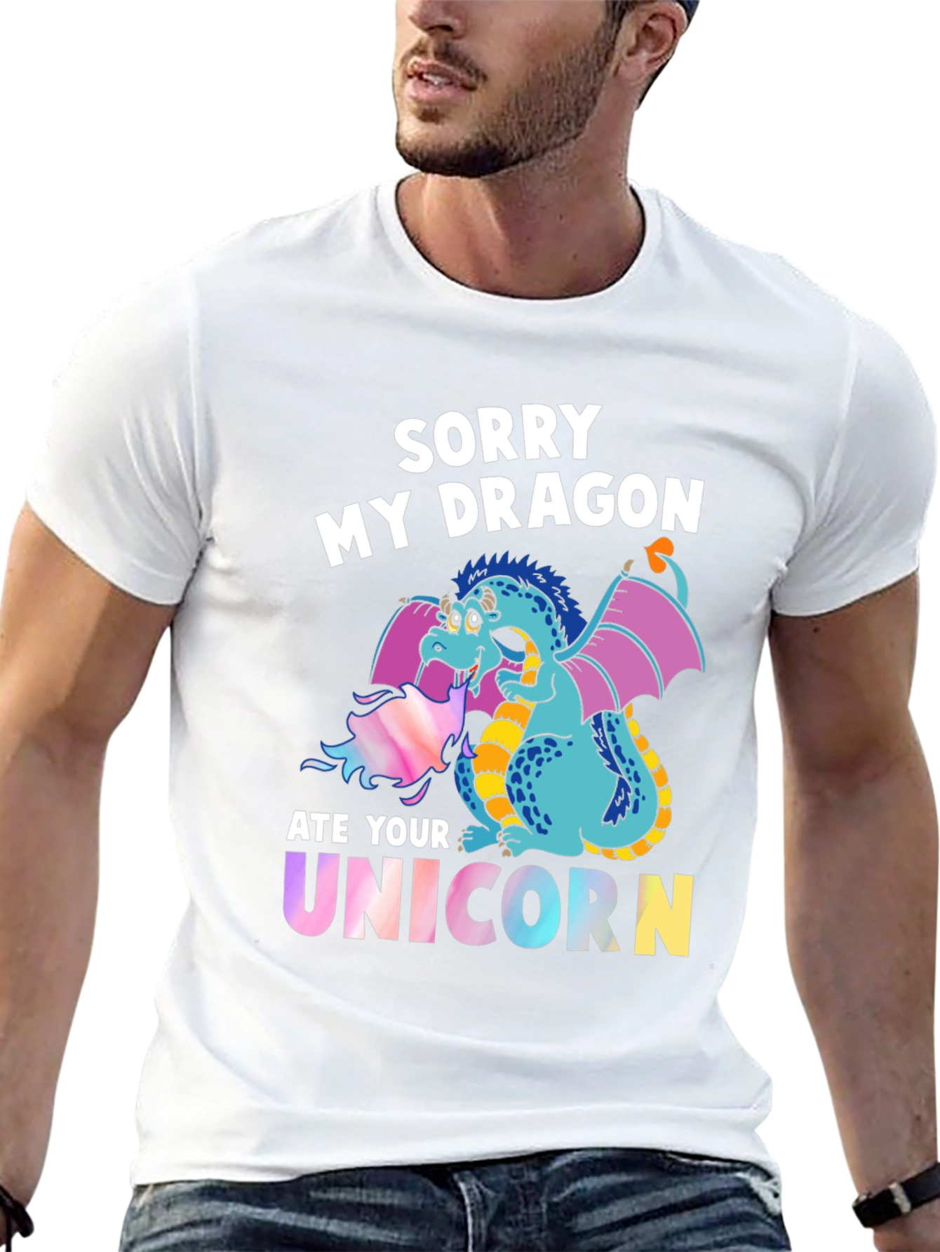 Black Sorry My Dragon Ate Your Unicorn T-Shirt view 13