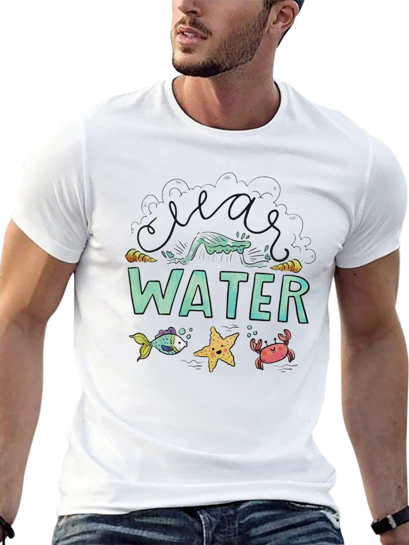 Stay Wild, Stay Water Black T-Shirt - 13