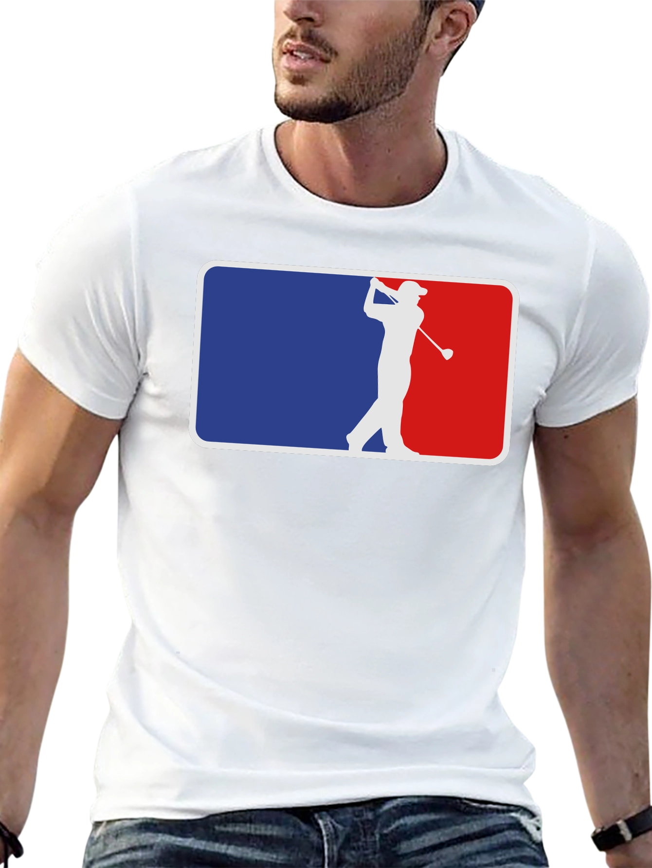 Black Golf Silhouette Graphic Tee - Classic Style view 13