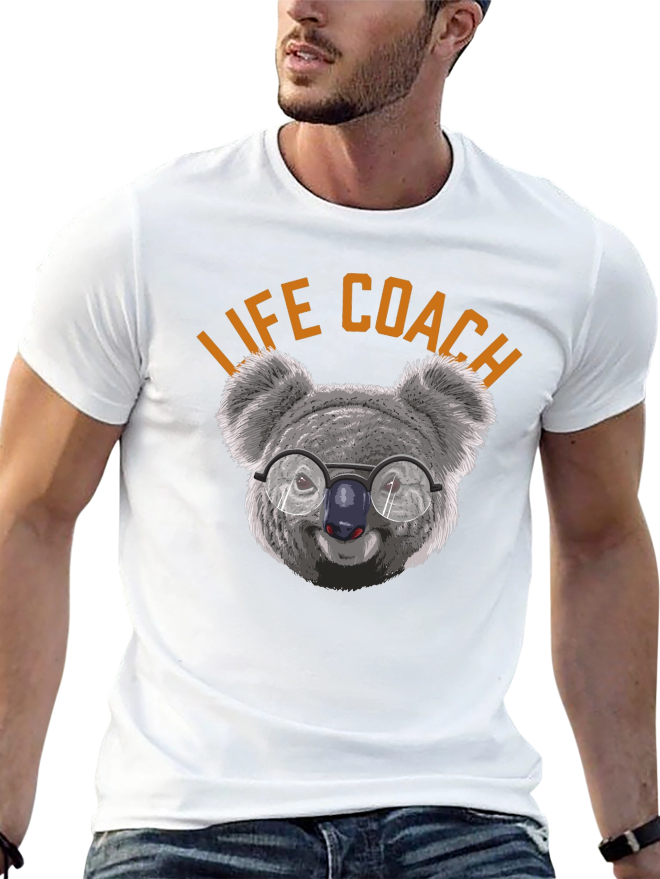 Black Life Coach Koala T-Shirt - Funny Animal Tee view 13