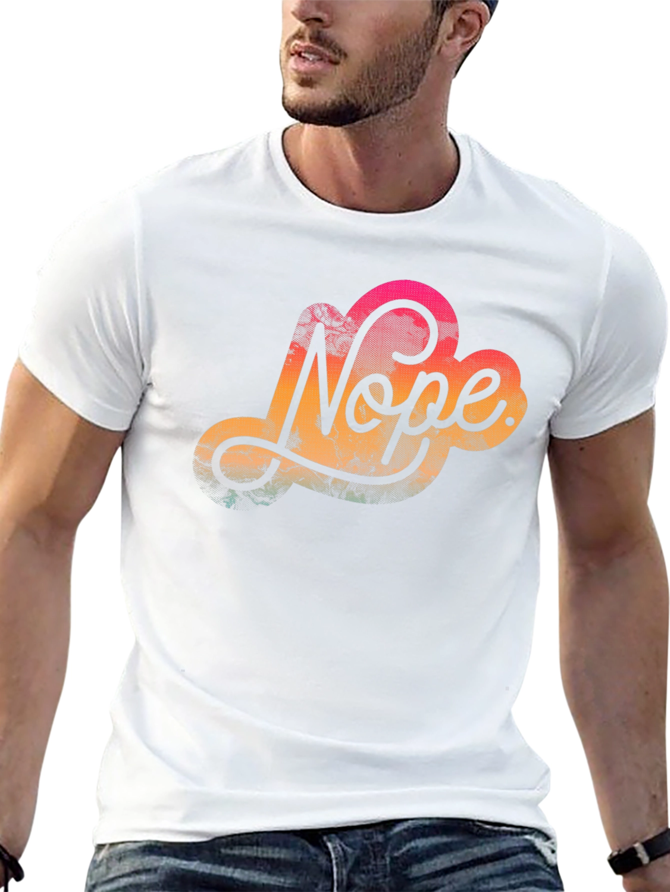 Black Nope Graphic Tee - Casual Black T-Shirt view 13