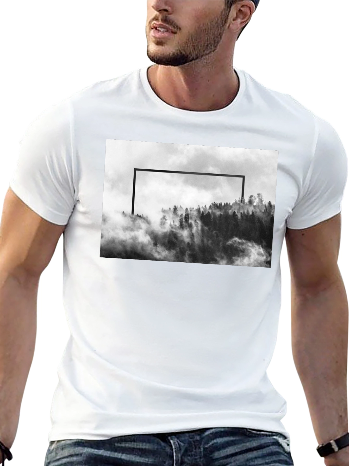 Black Mountain Framed Black T-Shirt view 13