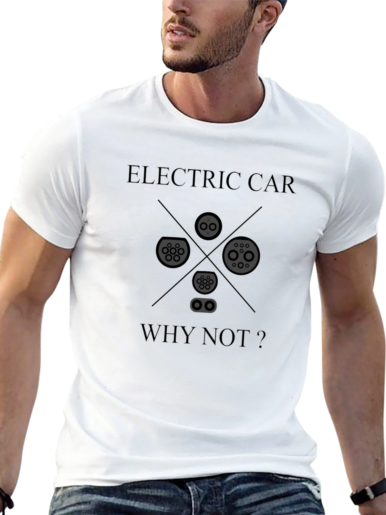 Electric Car Why Not Black T-Shirt - 13