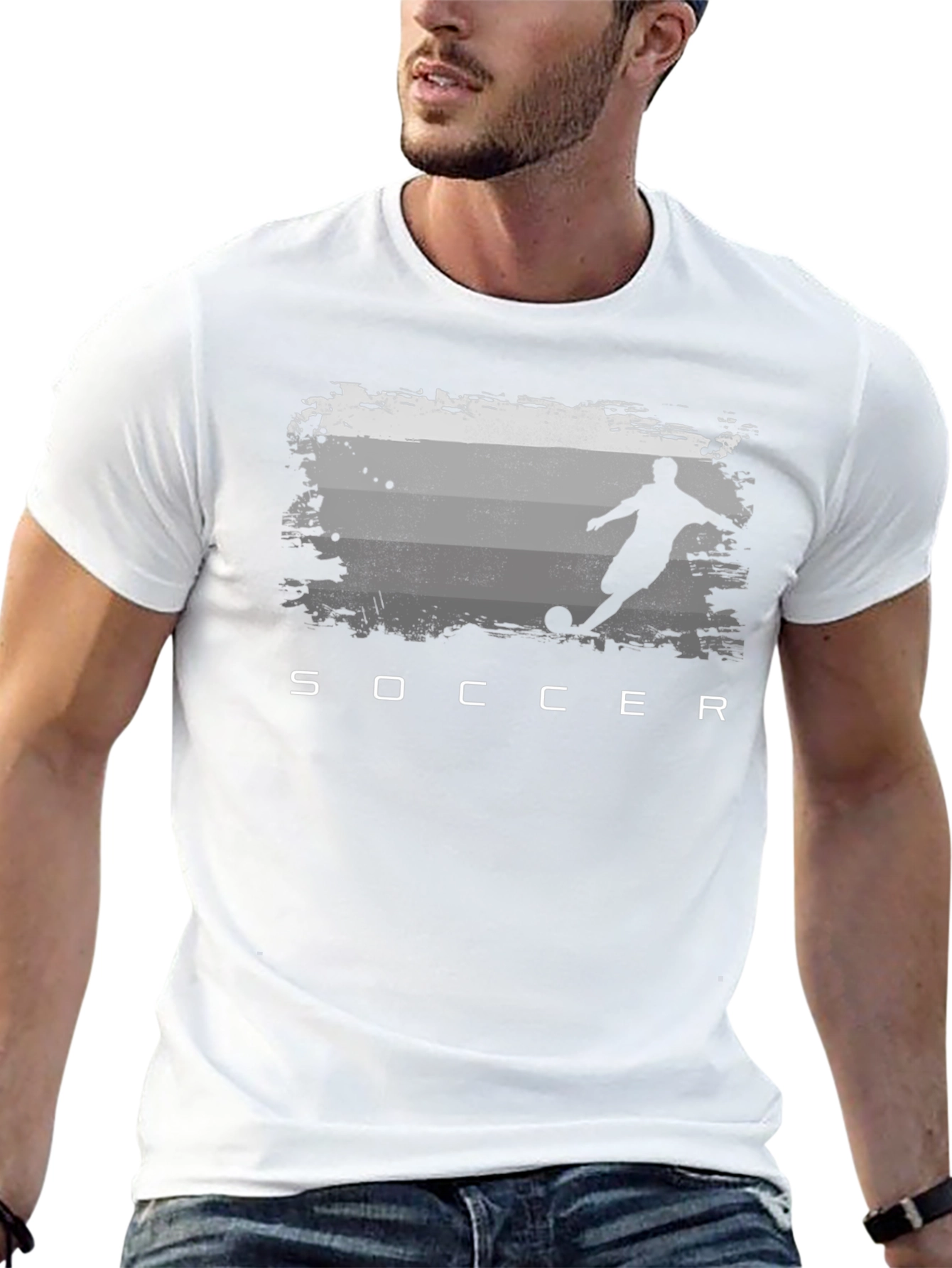 Black Soccer Graphic Tee - Stylish Sport T-Shirt view 13