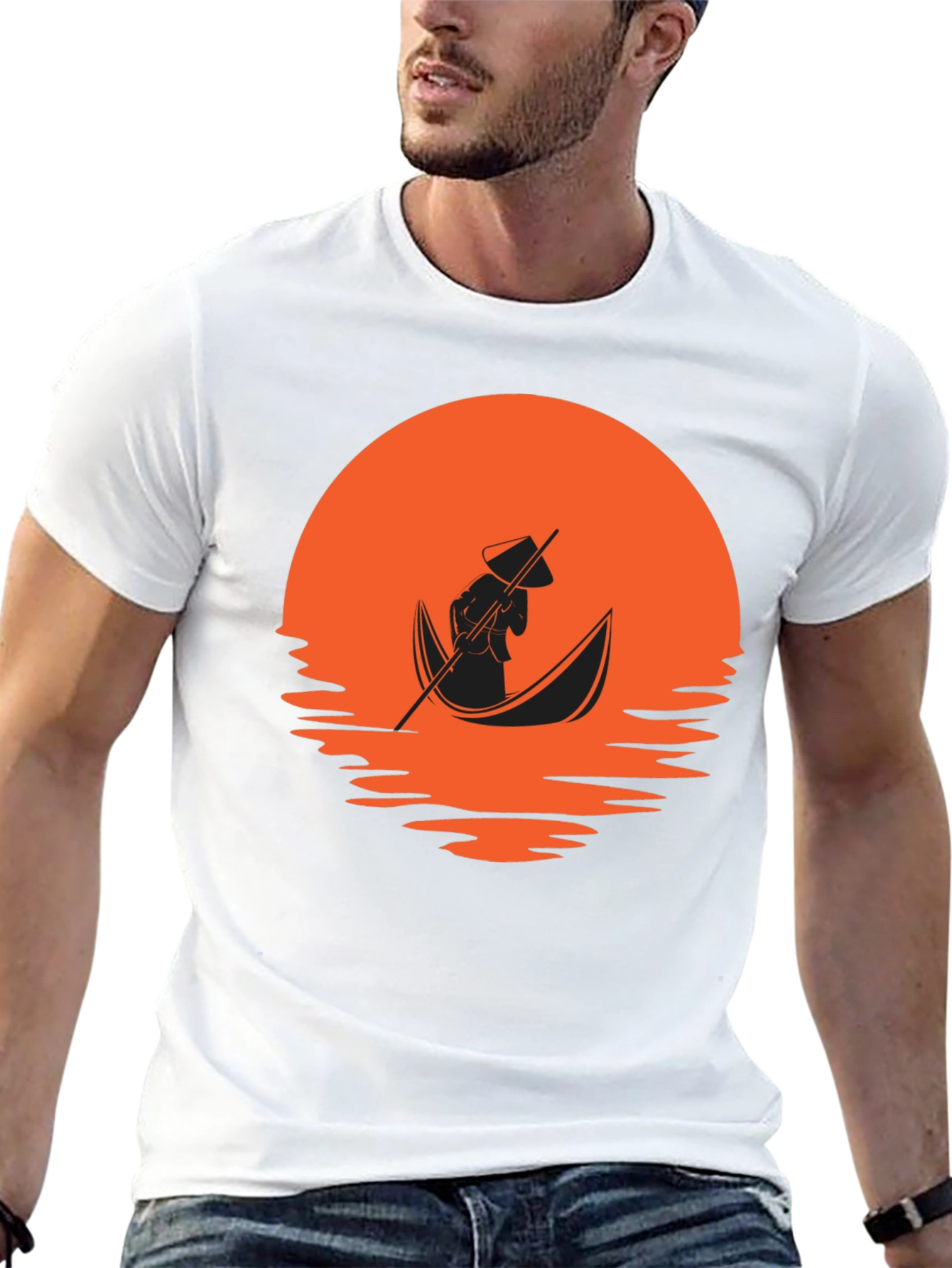 Black Sunset Boat Ride Graphic Tee - Black view 13