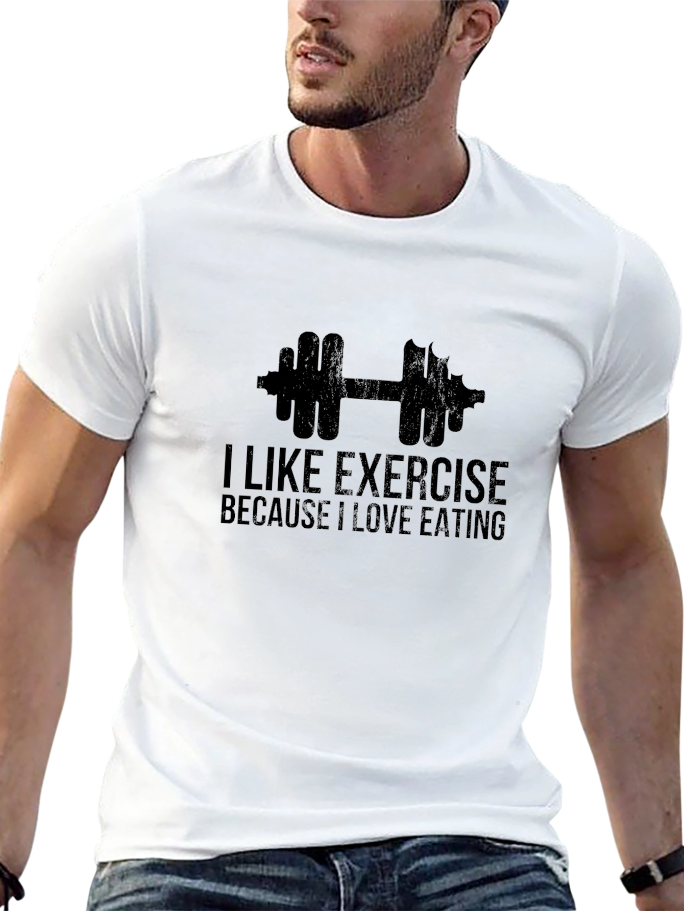 Black I Like Exercise Funny Gym T-Shirt view 13