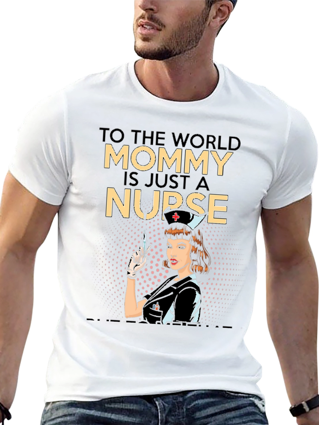 Black Mommy Nurse Graphic Tee view 13