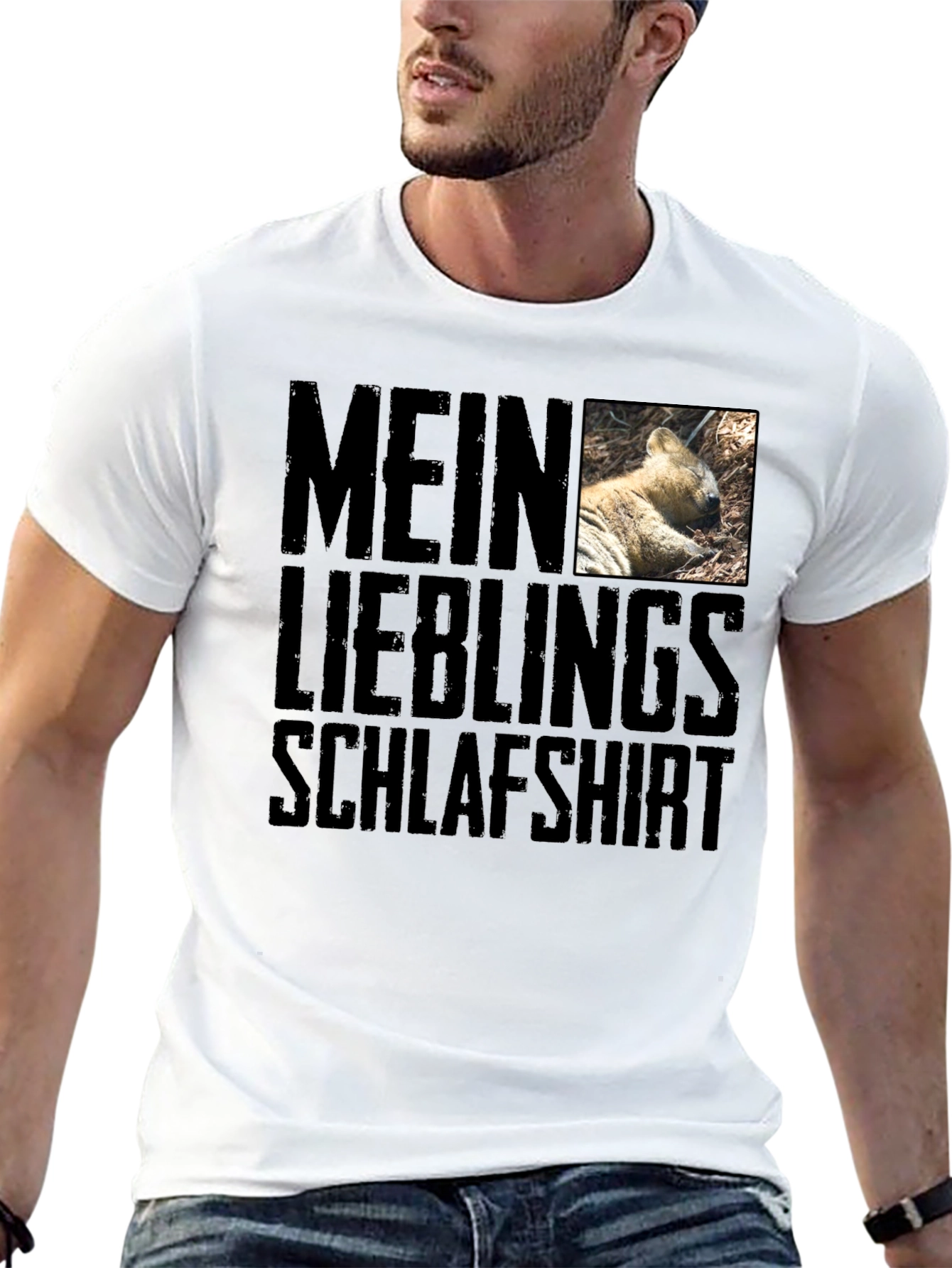 Black Mein Lieblings Schlafshirt - Novelty Graphic T-Shirt view 13