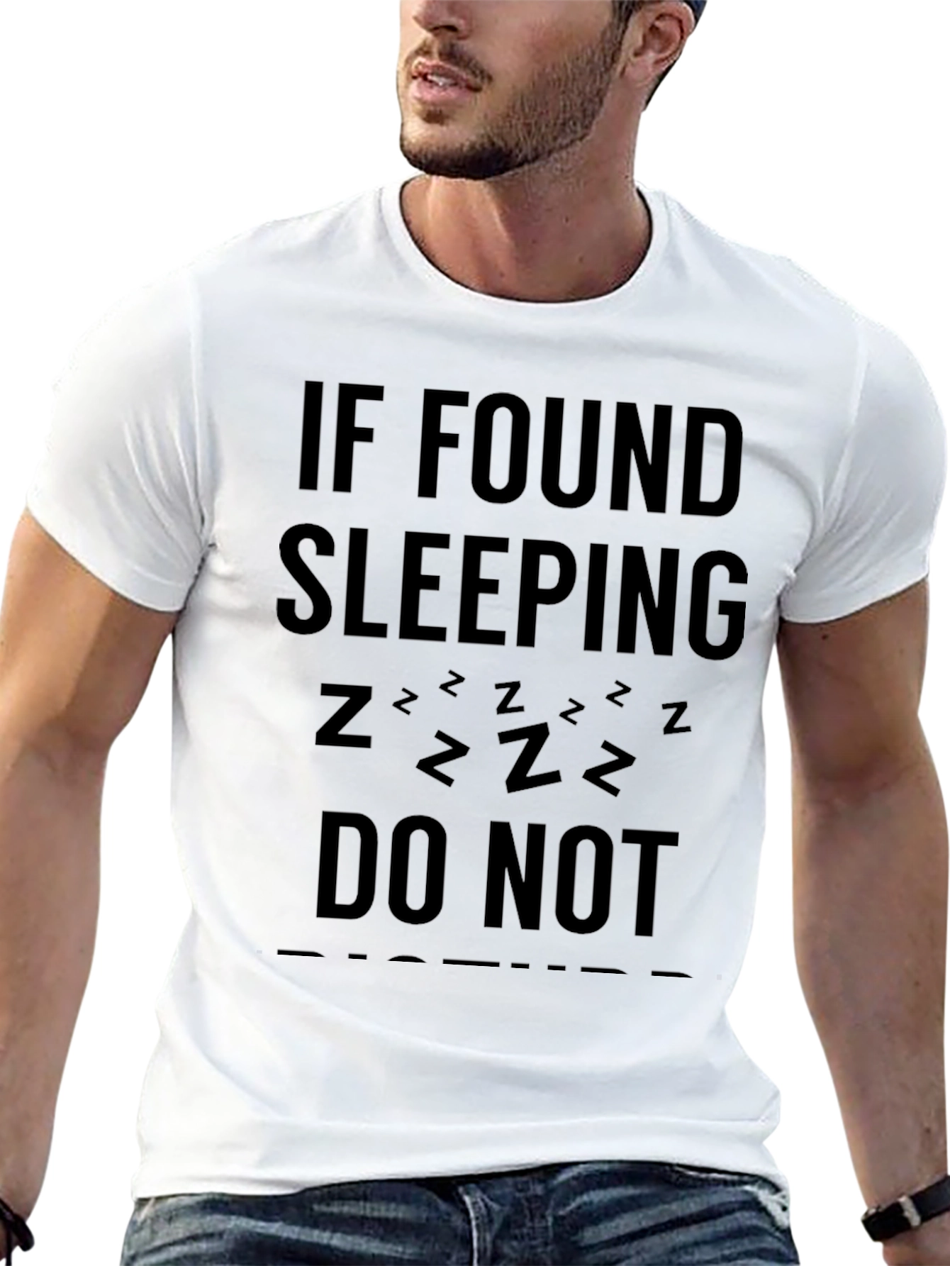 Black Funny Sleep Graphic T-Shirt view 13