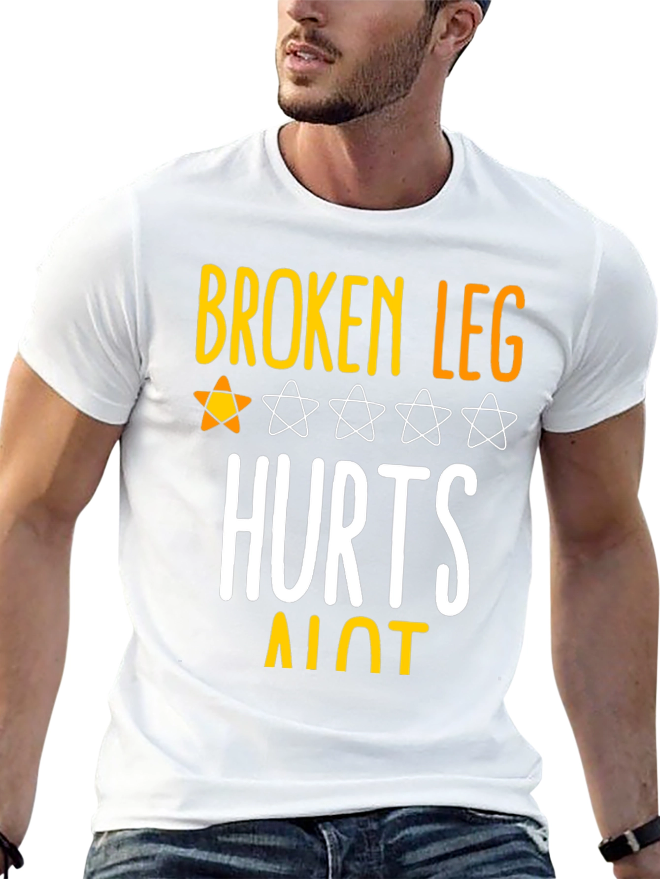 Black Broken Leg Hurts A Lot T-Shirt view 13