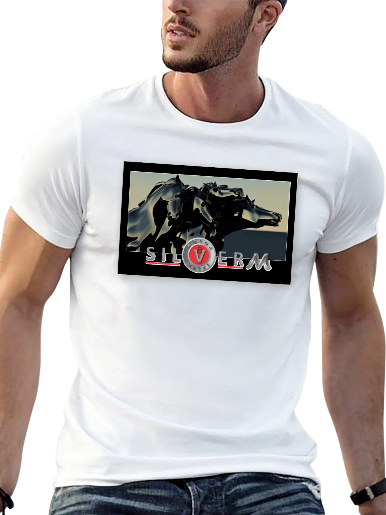 Black SilverM Horse T-Shirt - Bold Graphic Tee view 13