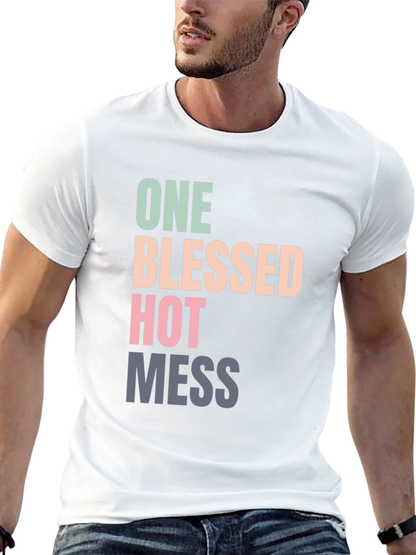 Black One Blessed Hot Mess Graphic Tee view 13