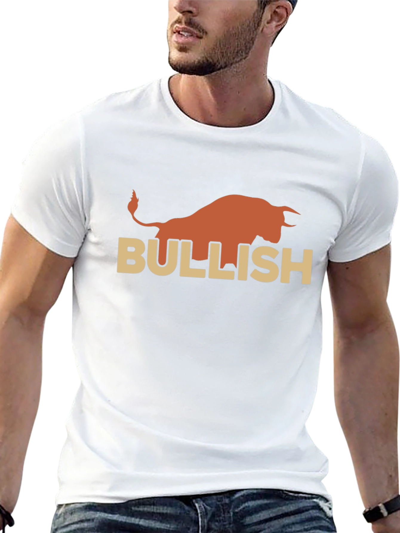 Black Bullish Graphic Tee - Black Cotton T-Shirt view 13