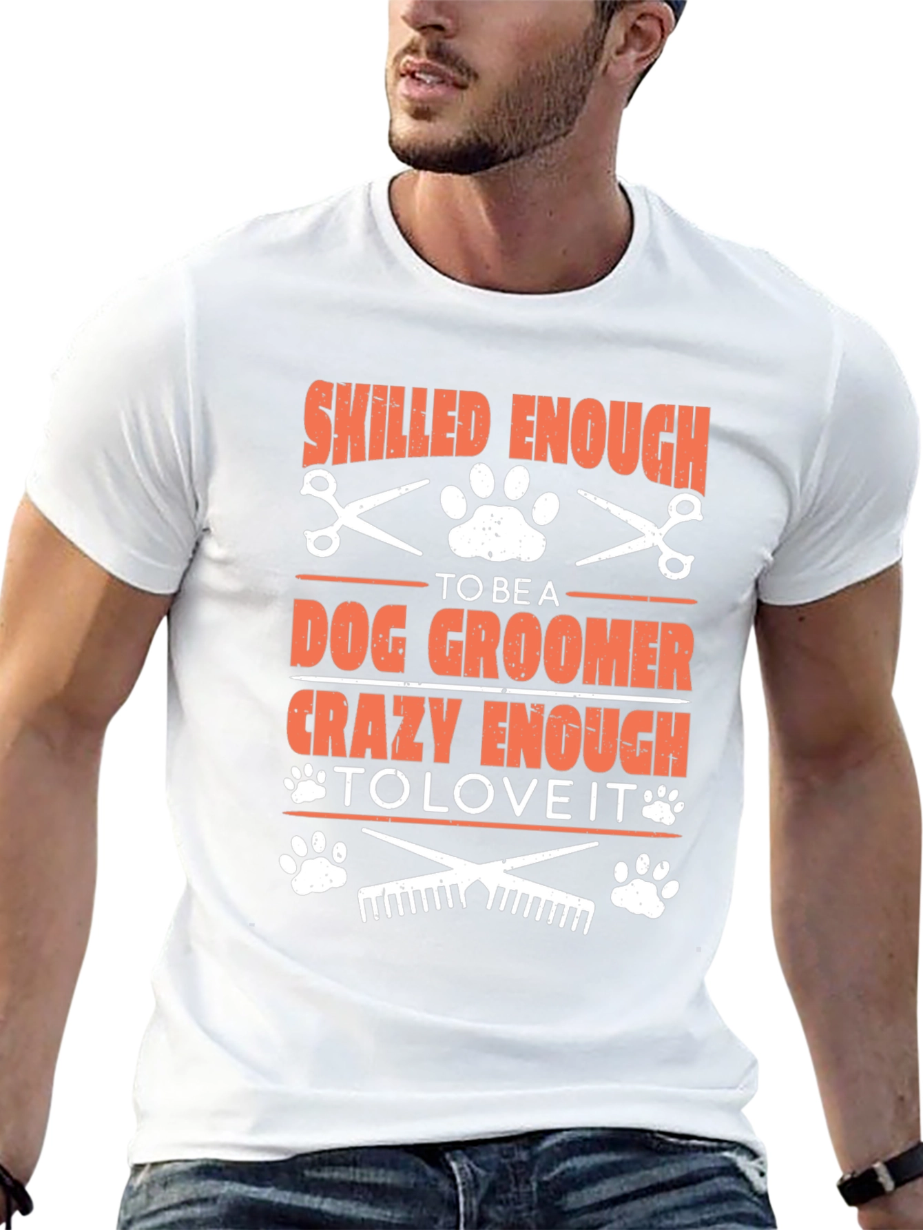 Black Dog Groomer T-Shirt: Skilled & Crazy Enough view 13
