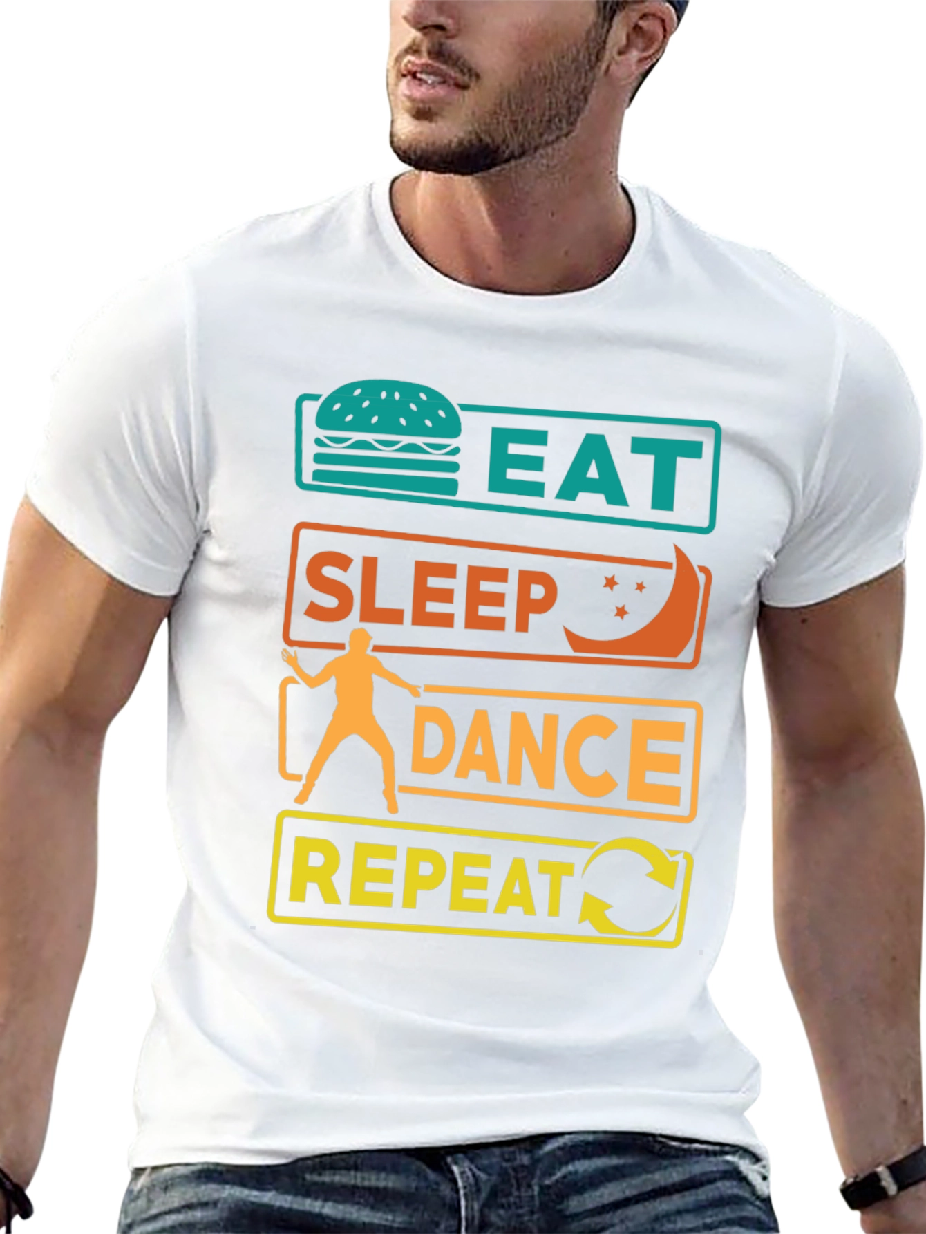 Black Eat Sleep Dance Repeat Graphic Tee view 13