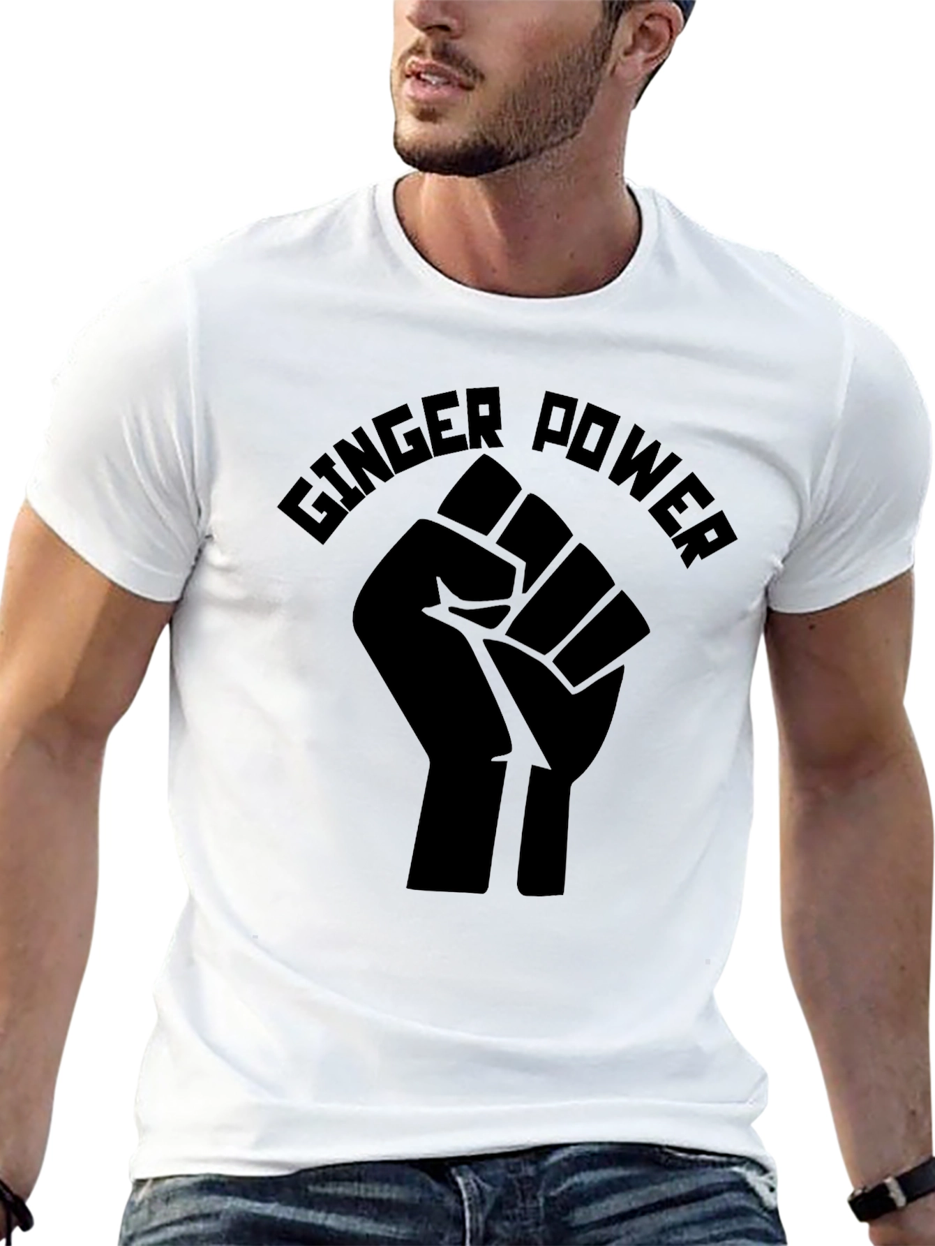 Black Ginger Power Fist Black T-Shirt view 13